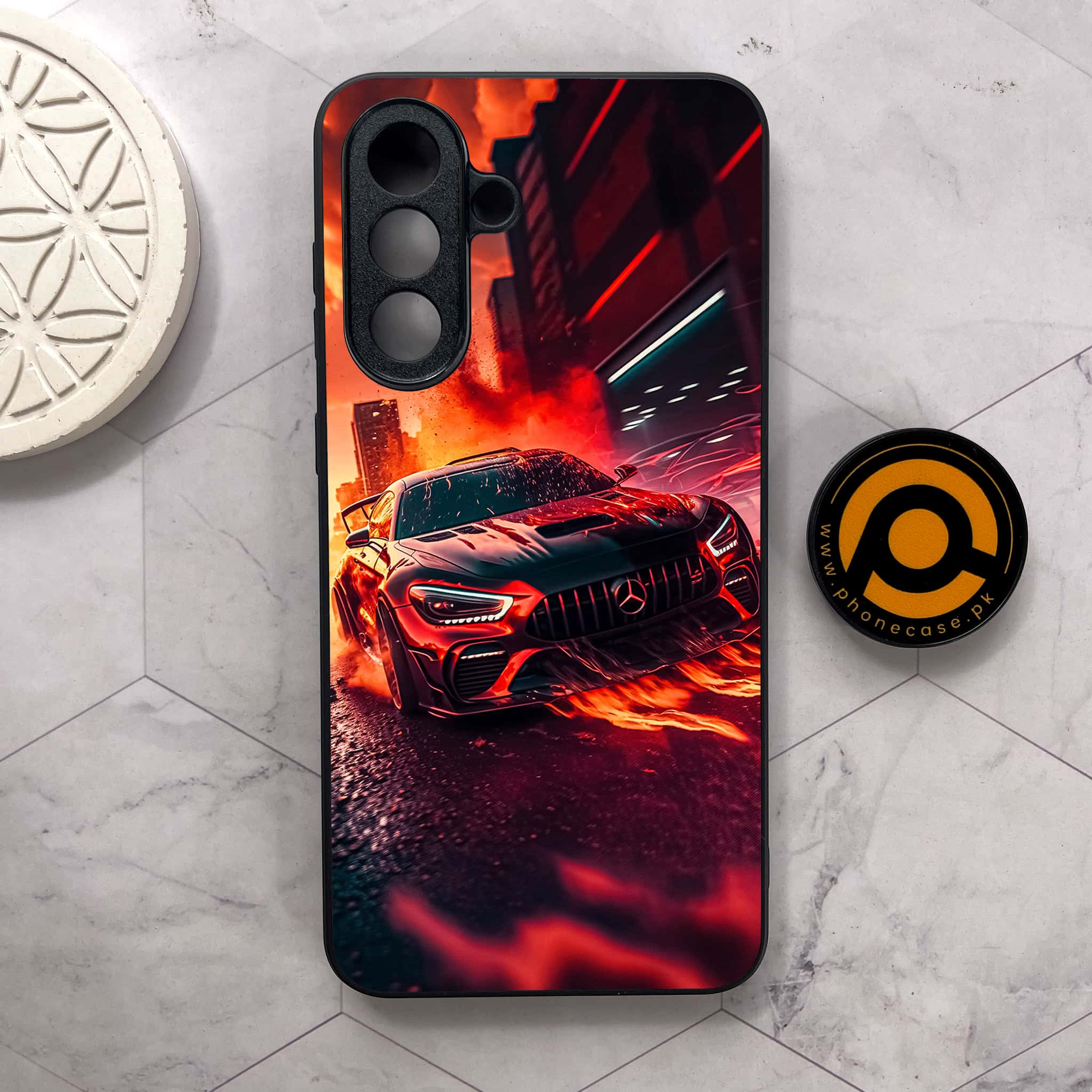 Samsung Galaxy A26 5G - Racing Series - Premium Metal Printed soft Bumper shock Proof Case