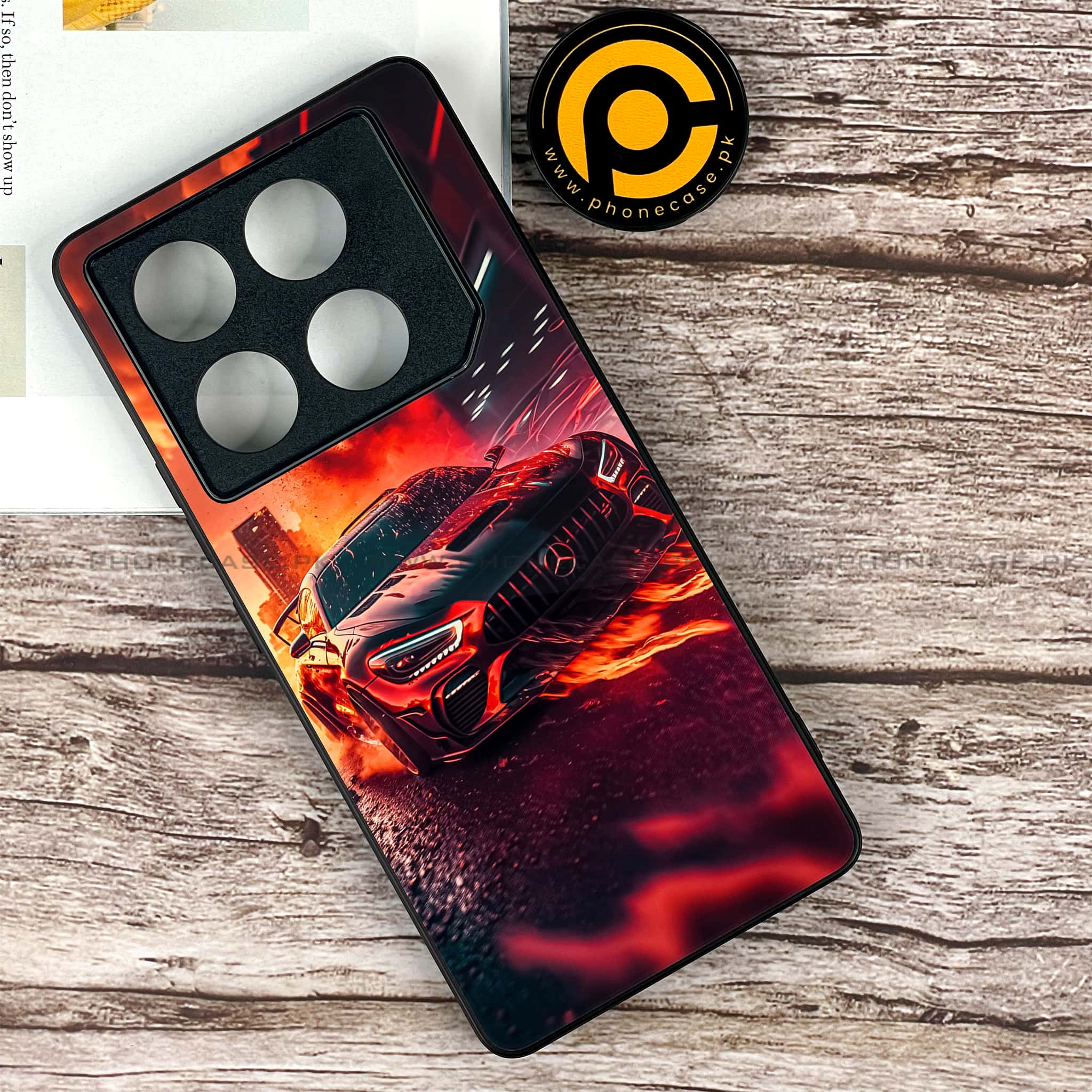 Infinix GT 20 Pro - Racing Series - Premium Printed Glass soft Bumper shock Proof Case