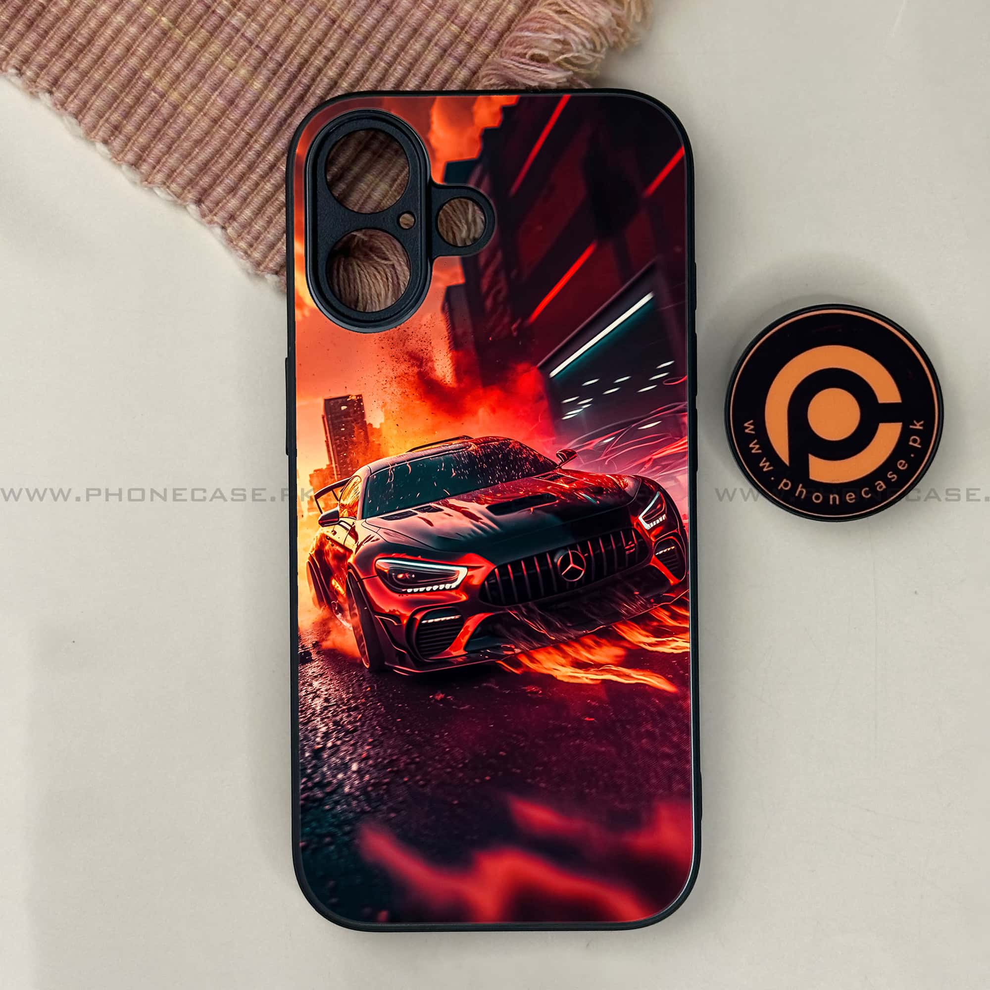 iPhone 17 - Racing Series - Premium Printed Glass soft Bumper shock Proof Case
