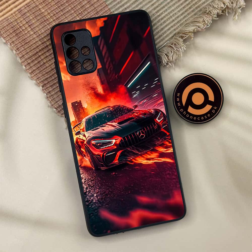 Samsung Galaxy A71 - Racing Series - Premium Metal Printed soft Bumper shock Proof Case
