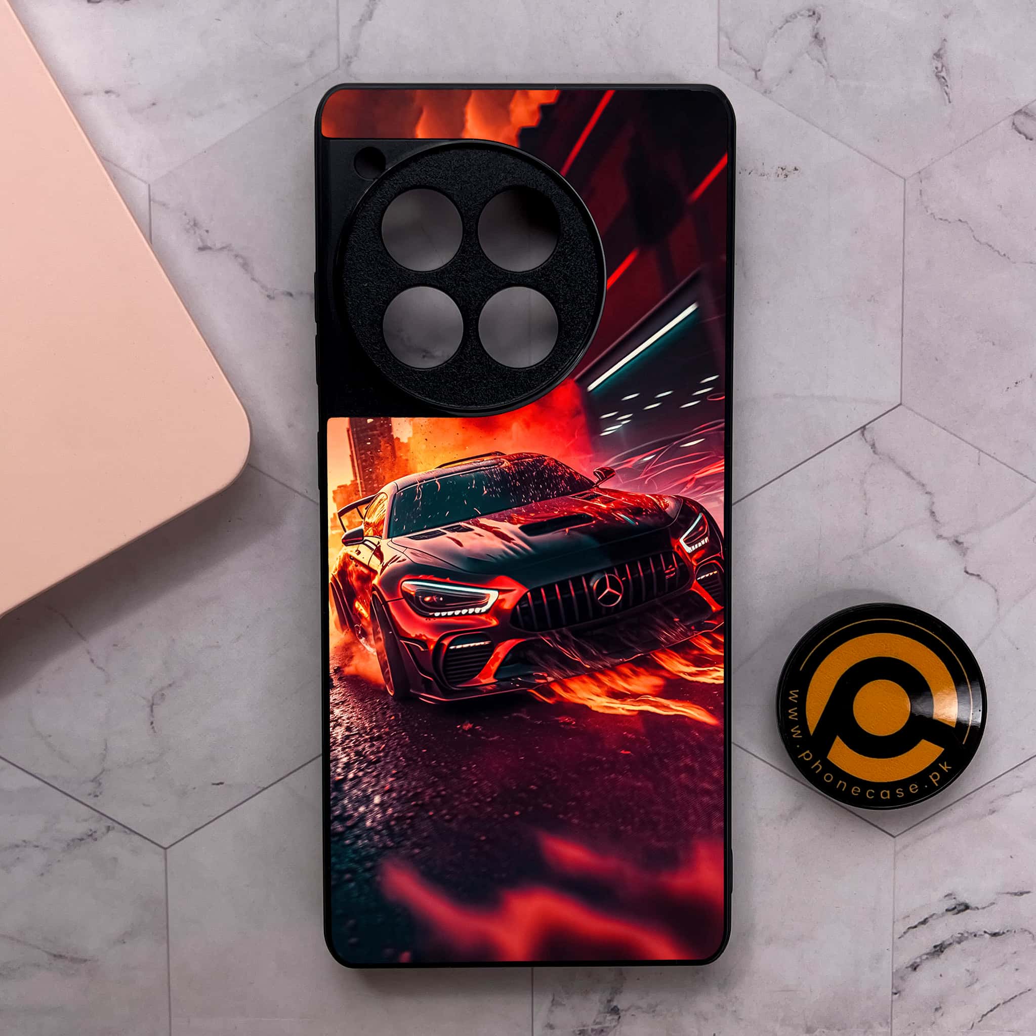 OnePlus 12R - Racing Series - Premium Metal Printed soft Bumper shock Proof Case