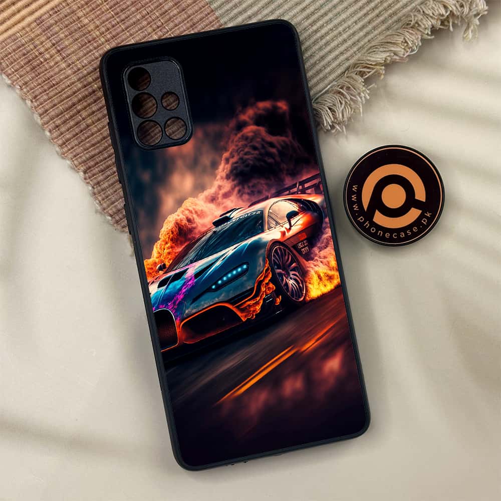 Samsung Galaxy A71 - Racing Series - Premium Metal Printed soft Bumper shock Proof Case