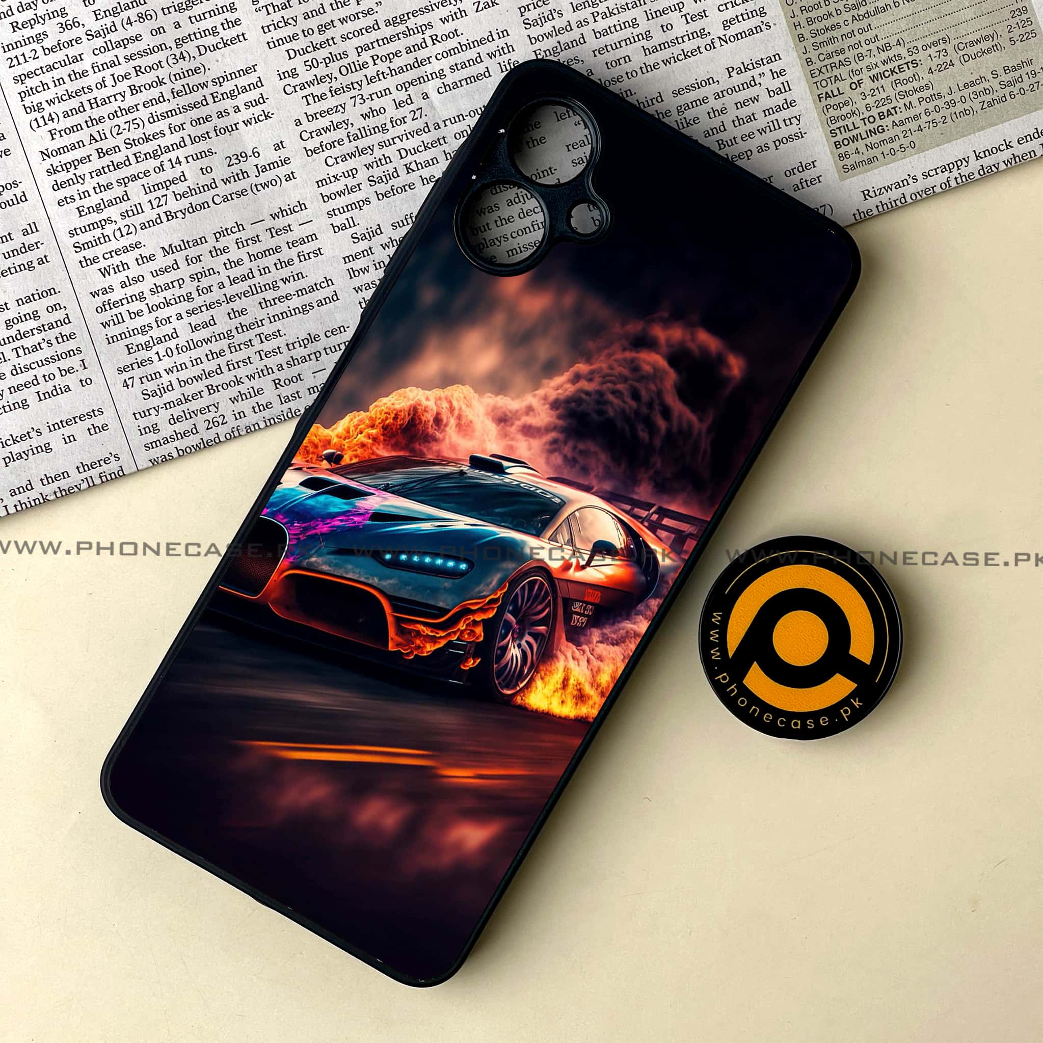 Samsung Galaxy A06  -  Racing Series - Premium Metal Printed soft Bumper shock Proof Case