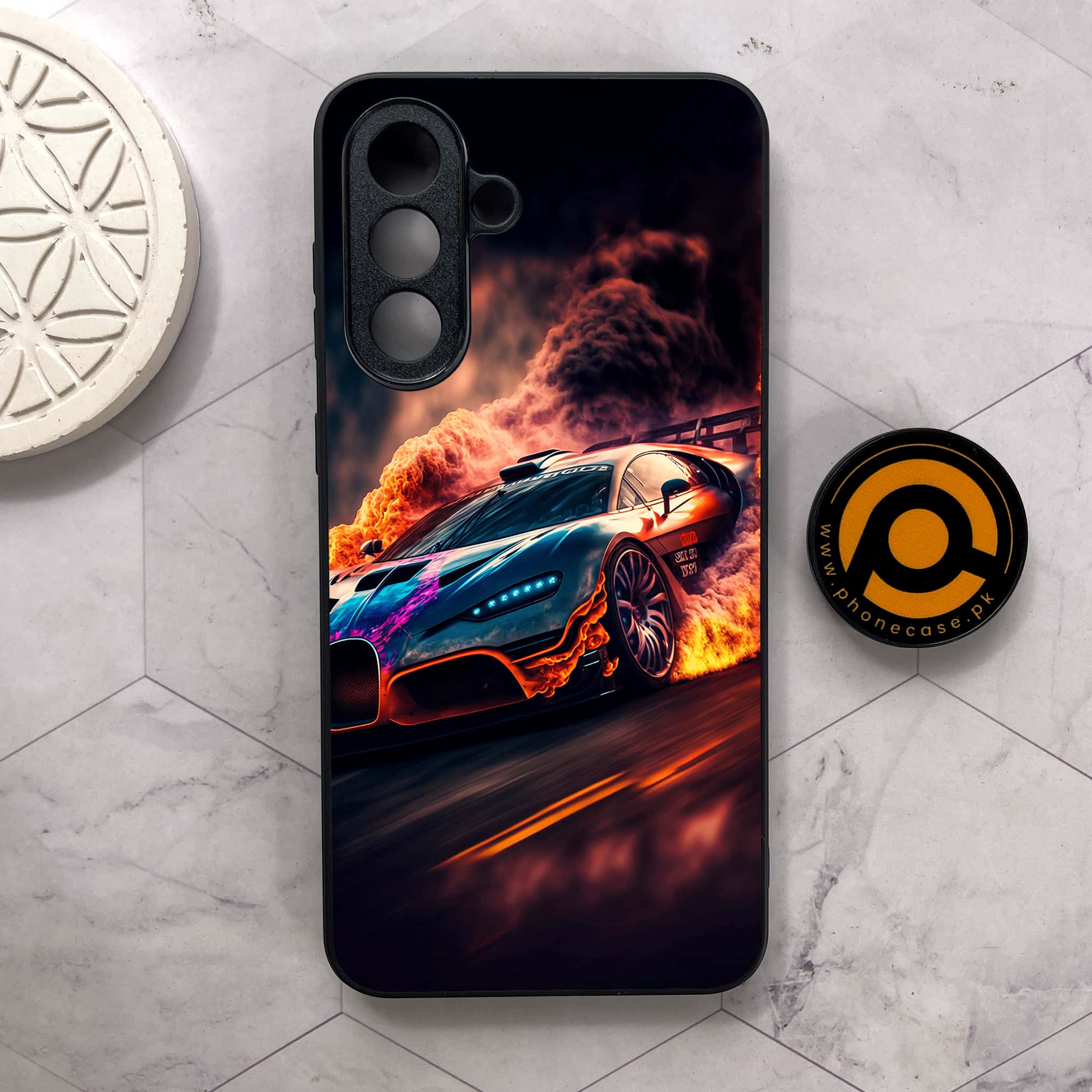 Samsung Galaxy A56 5G - Racing Series - Premium Metal Printed soft Bumper shock Proof Case