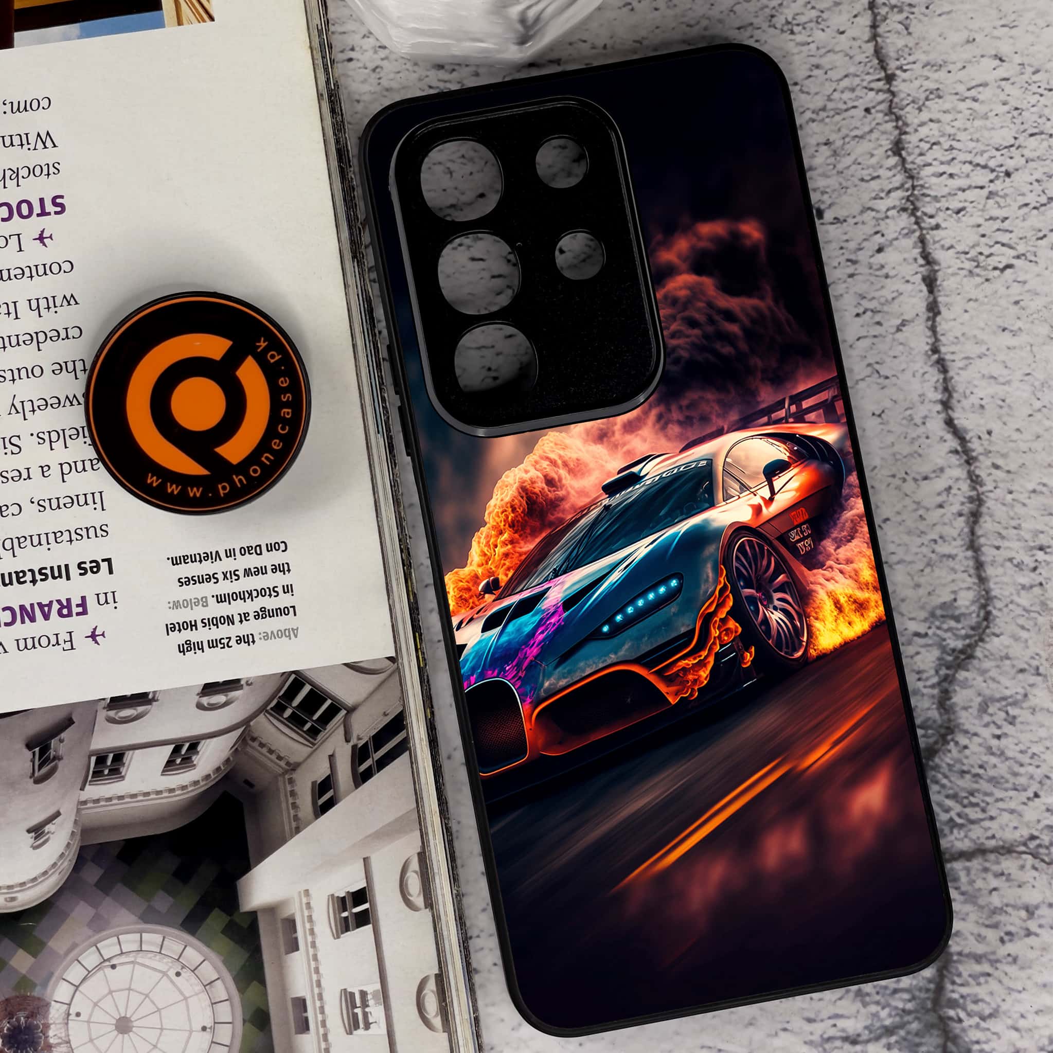 Vivo Y29 4G - Racing Series - Premium Metal Printed soft Bumper Shock Proof Case