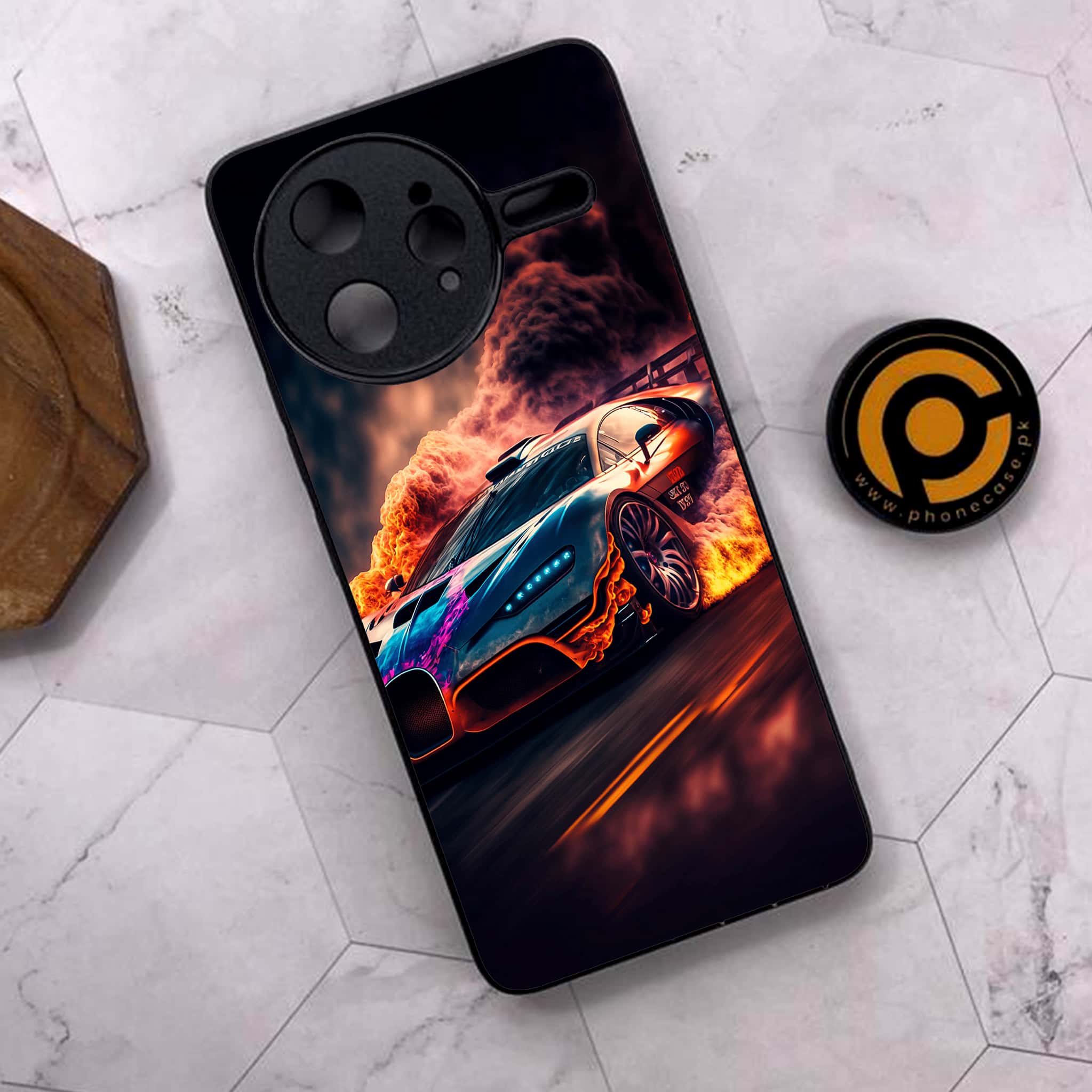Xiaomi Poco F7 Pro 5G - Racing Series - Premium Metal Printed soft Bumper shock Proof Case