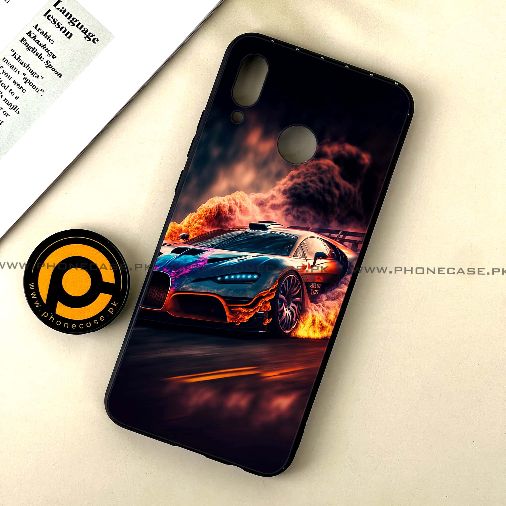 Huawei Nova 3 - Racing Series - Premium Printed Glass soft Bumper shock Proof Case