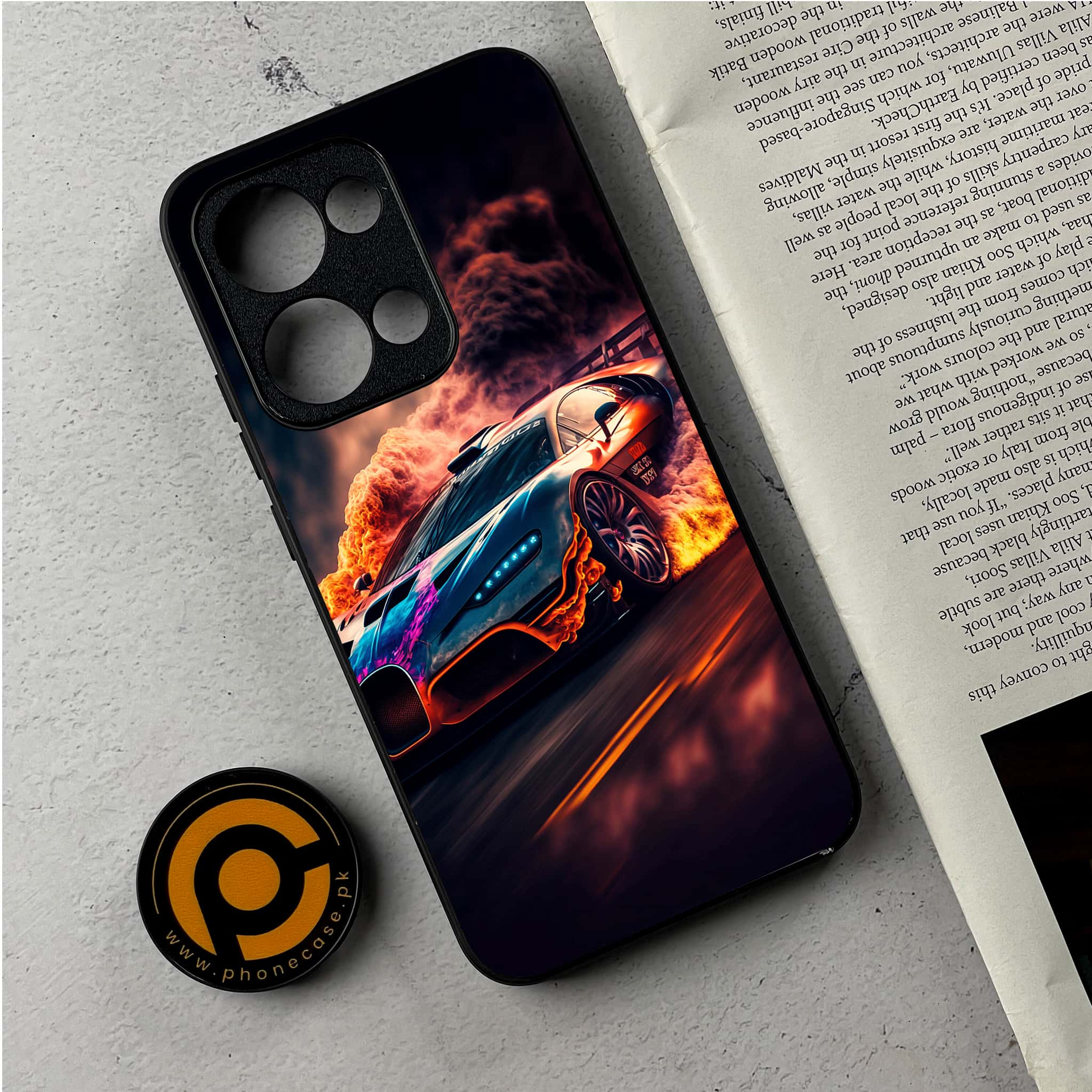 Oppo Reno 13 - Racing Series - Premium Metal Printed Soft Bumper Shockproof Case