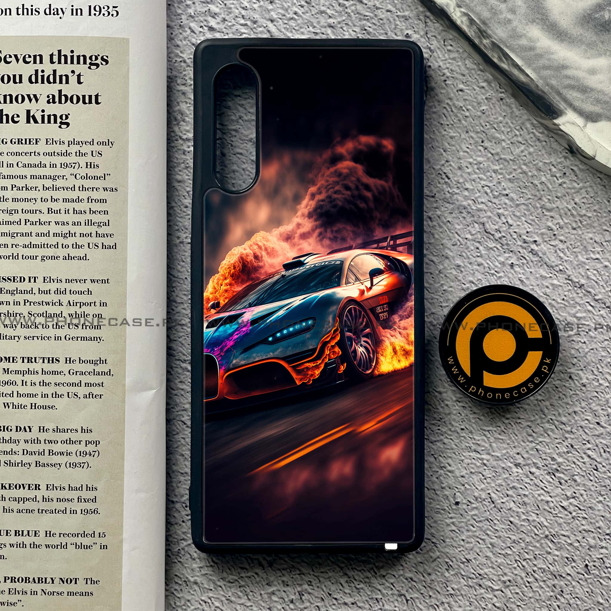 LG G9 - Racing Series - Premium Metal Printed soft Bumper shock Proof Case