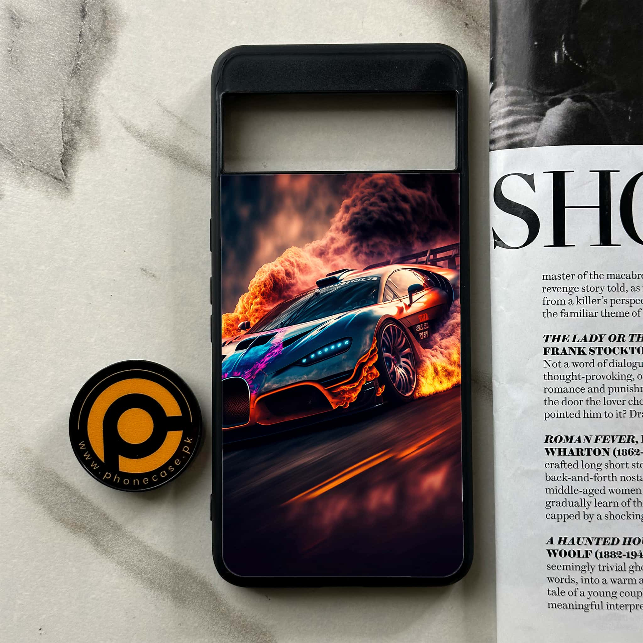 Google Pixel 8 Pro - Racing Series - Premium Printed Glass soft Bumper shock Proof Case