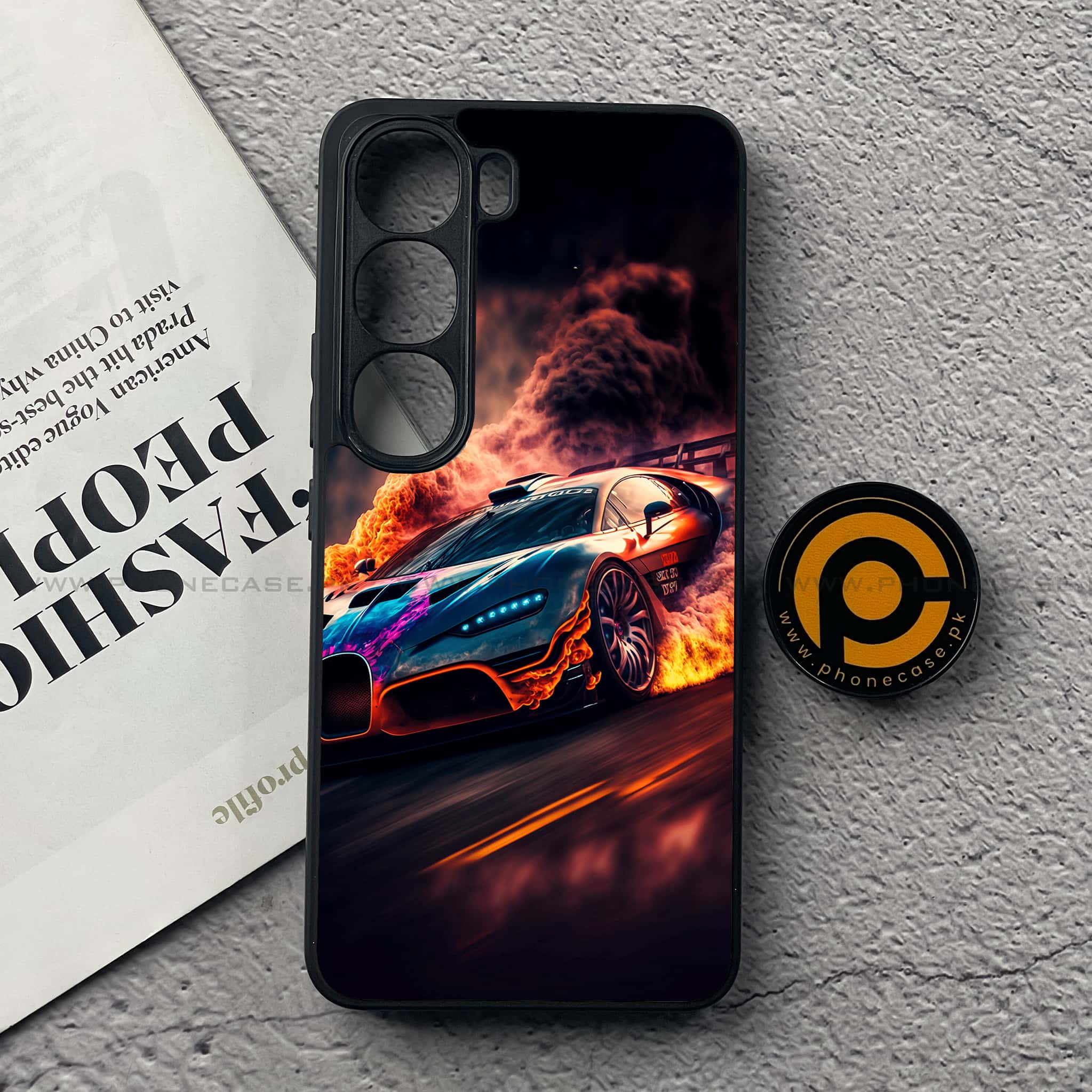 Vivo V40 Lite (IDN) - Racing Series - Premium Metal Printed soft Bumper Shock Proof Case