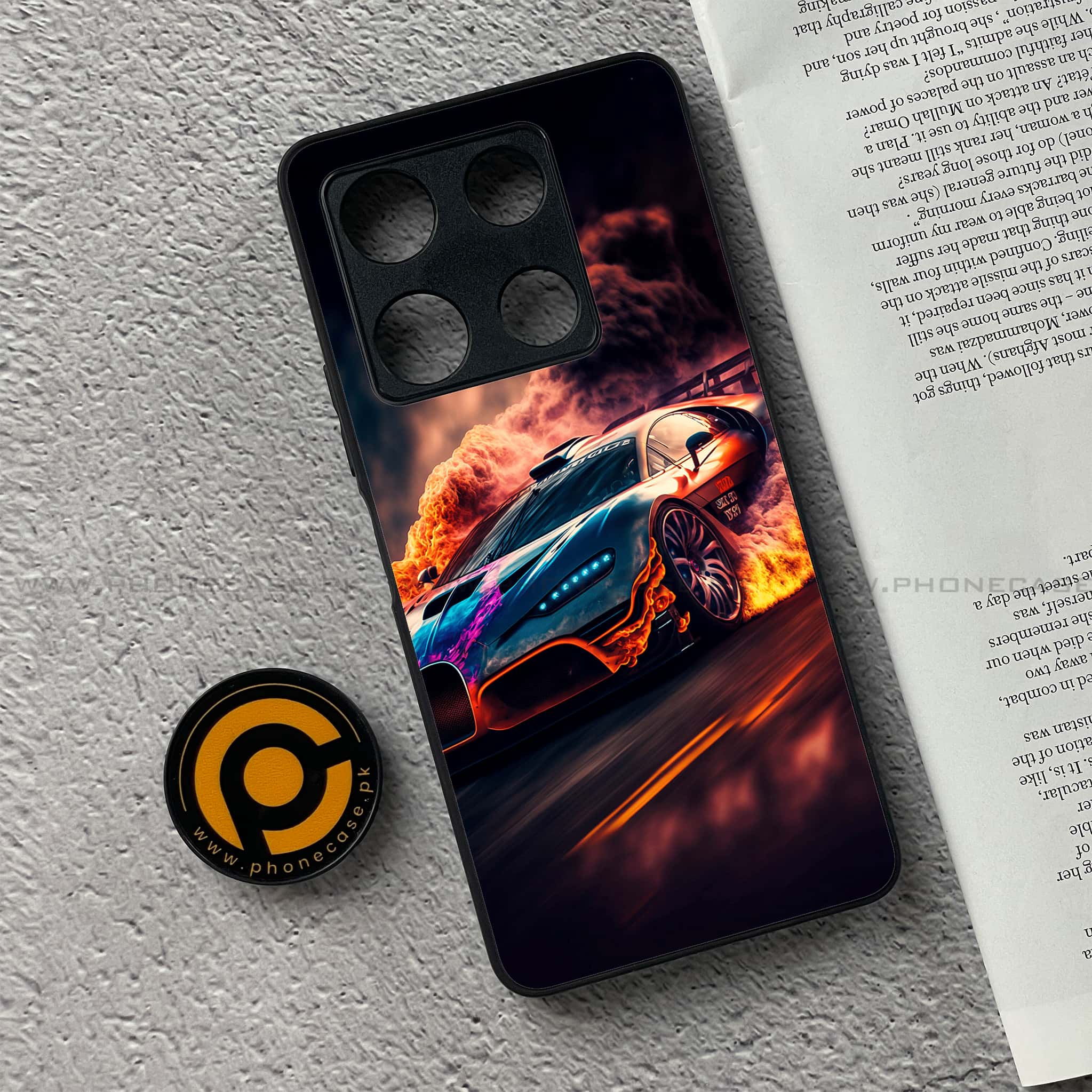 Infinix Note 30 Pro - Racing Series - Premium Metal Printed soft Bumper shock Proof Case