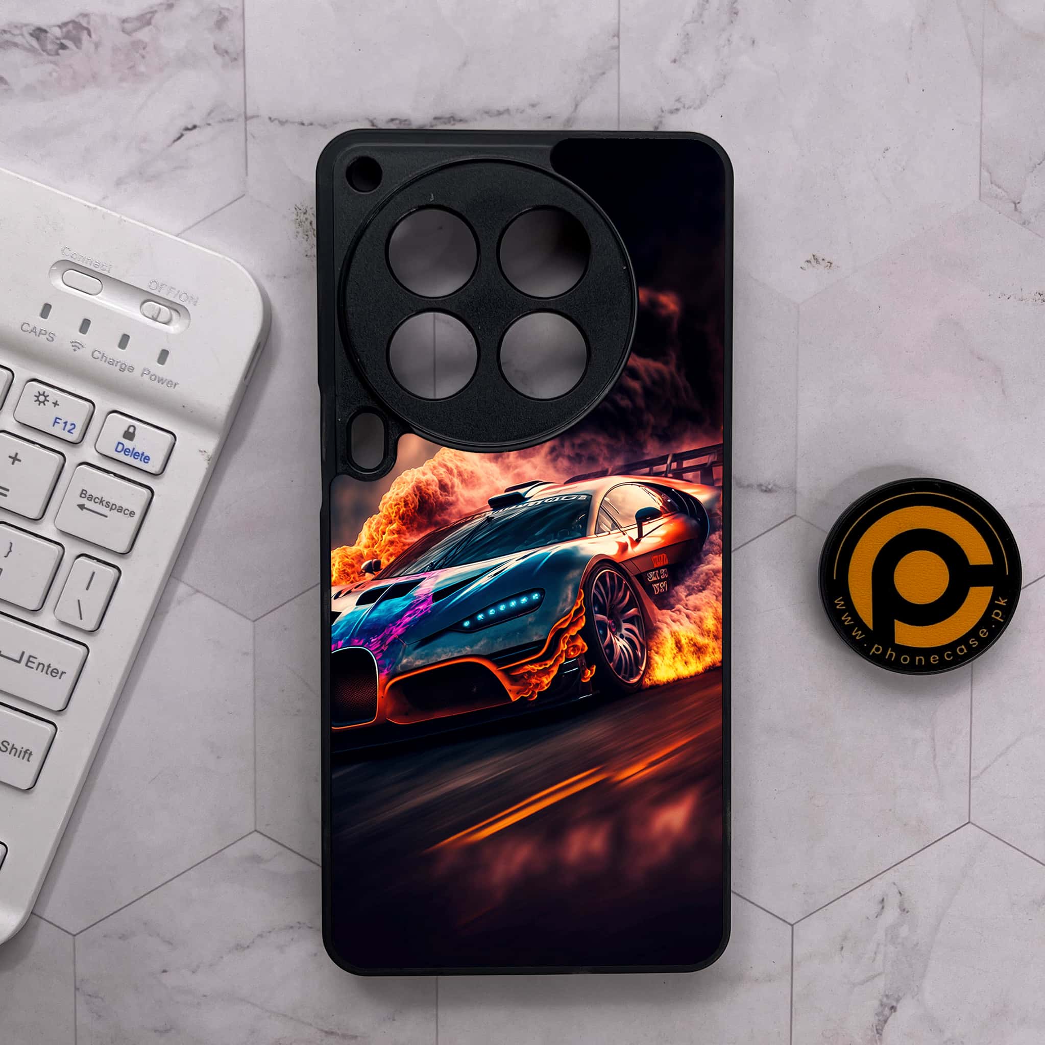 Tecno Camon 30 Premier - Racing Series - Premium Metal Printed soft Bumper shock Proof Case