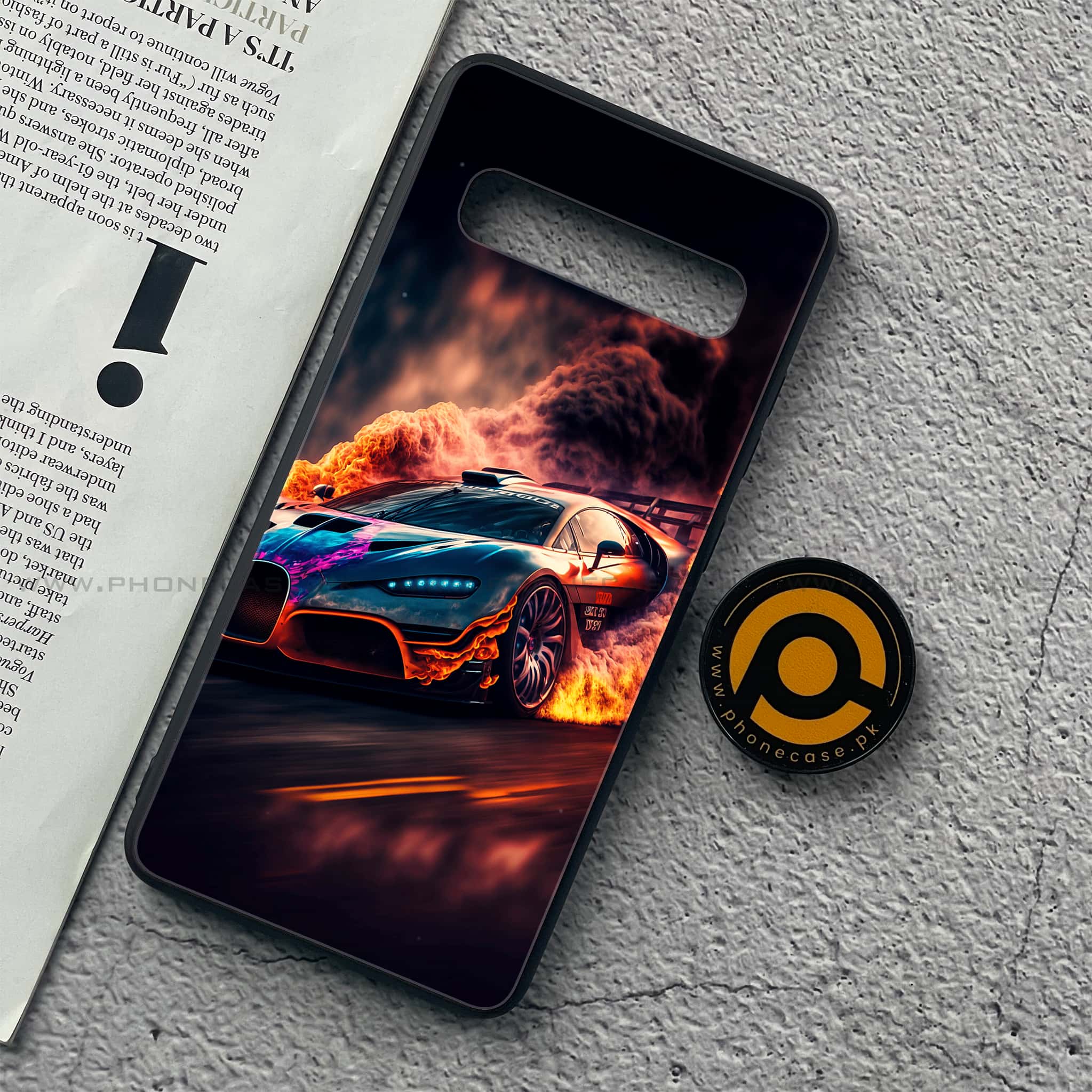 Samsung Galaxy S10 5G - Racing Series - Premium Printed Glass soft Bumper shock Proof Case