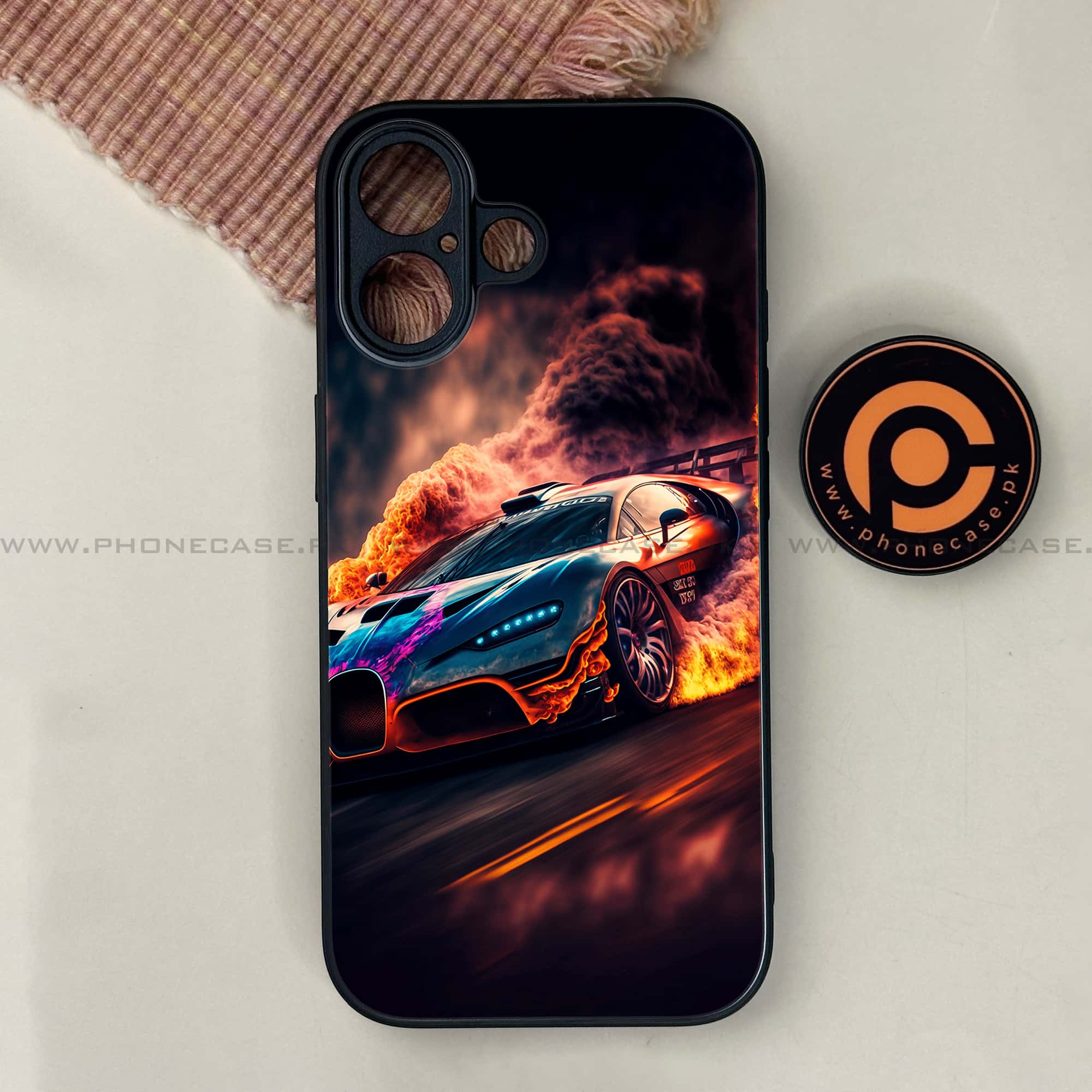 iPhone 17 - Racing Series - Premium Printed Glass soft Bumper shock Proof Case