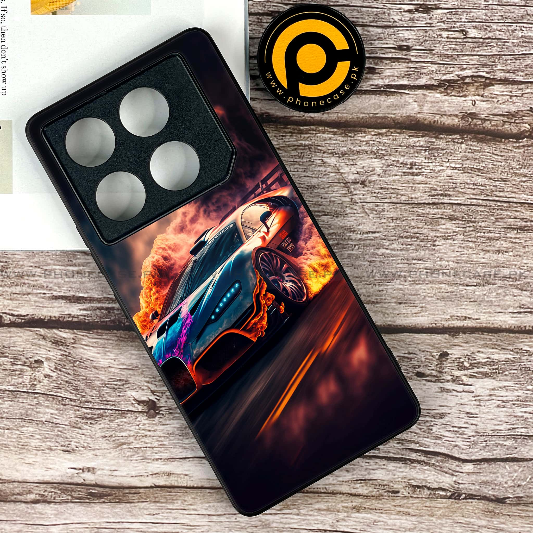 Infinix GT 20 Pro - Racing Series - Premium Printed Glass soft Bumper shock Proof Case