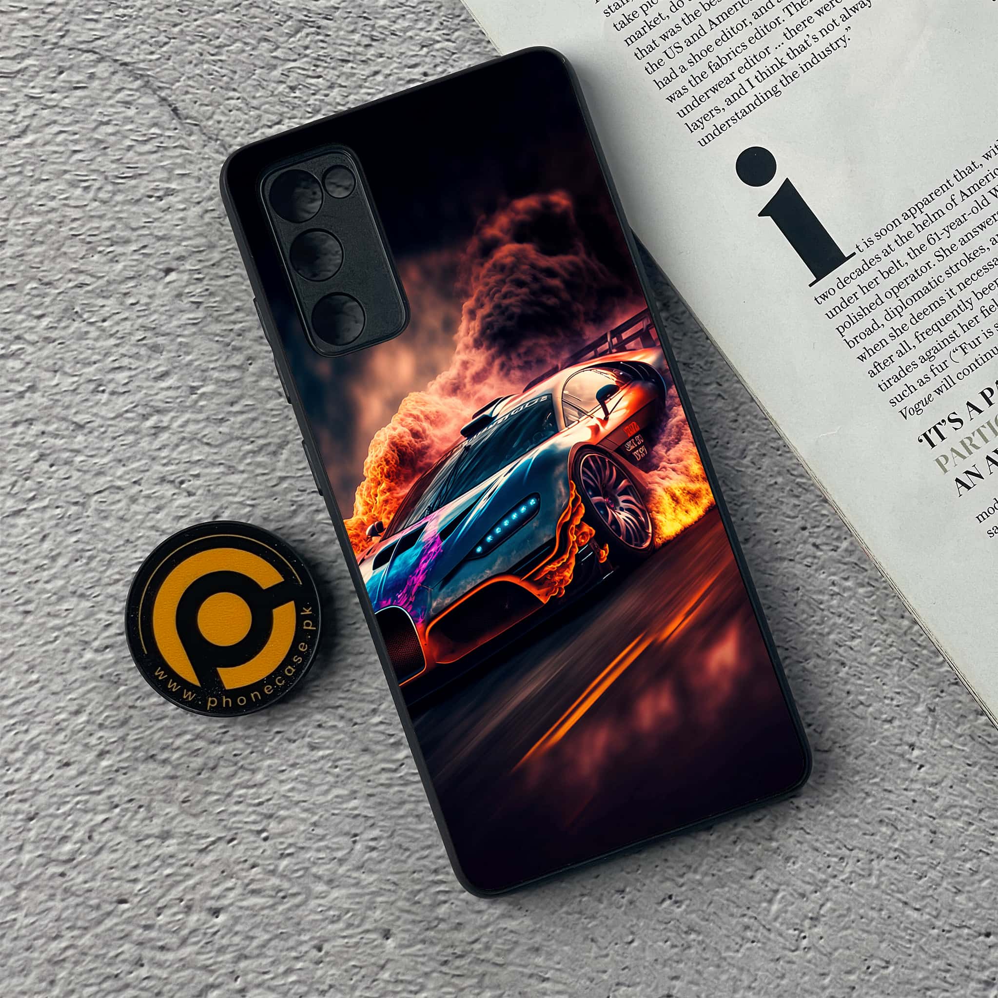 Samsung Galaxy S20 FE Racing Series Premium Printed Glass soft Bumper shock Proof Case