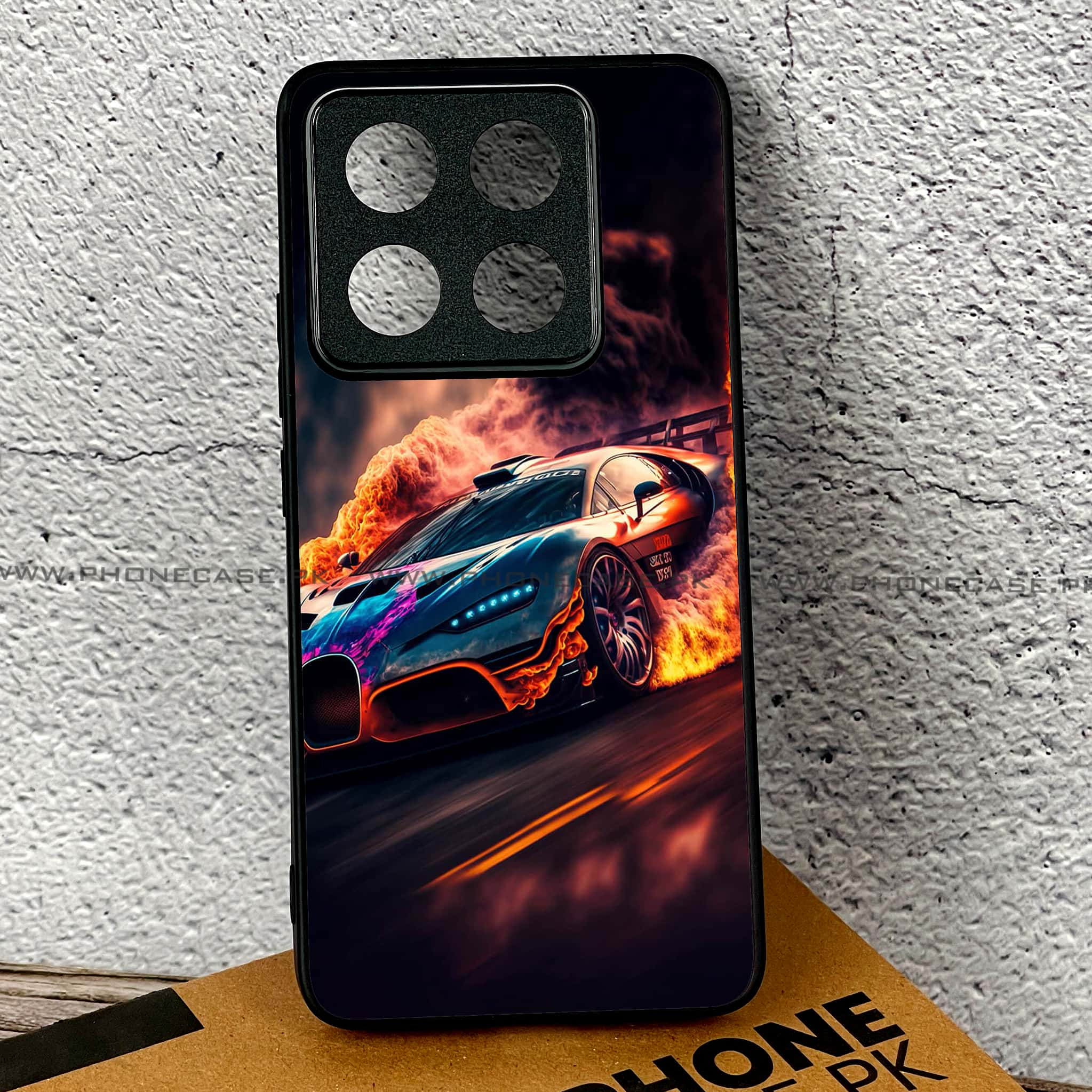 Xiaomi 14T Pro - Racing Series - Premium Printed Glass soft Bumper shock Proof Case