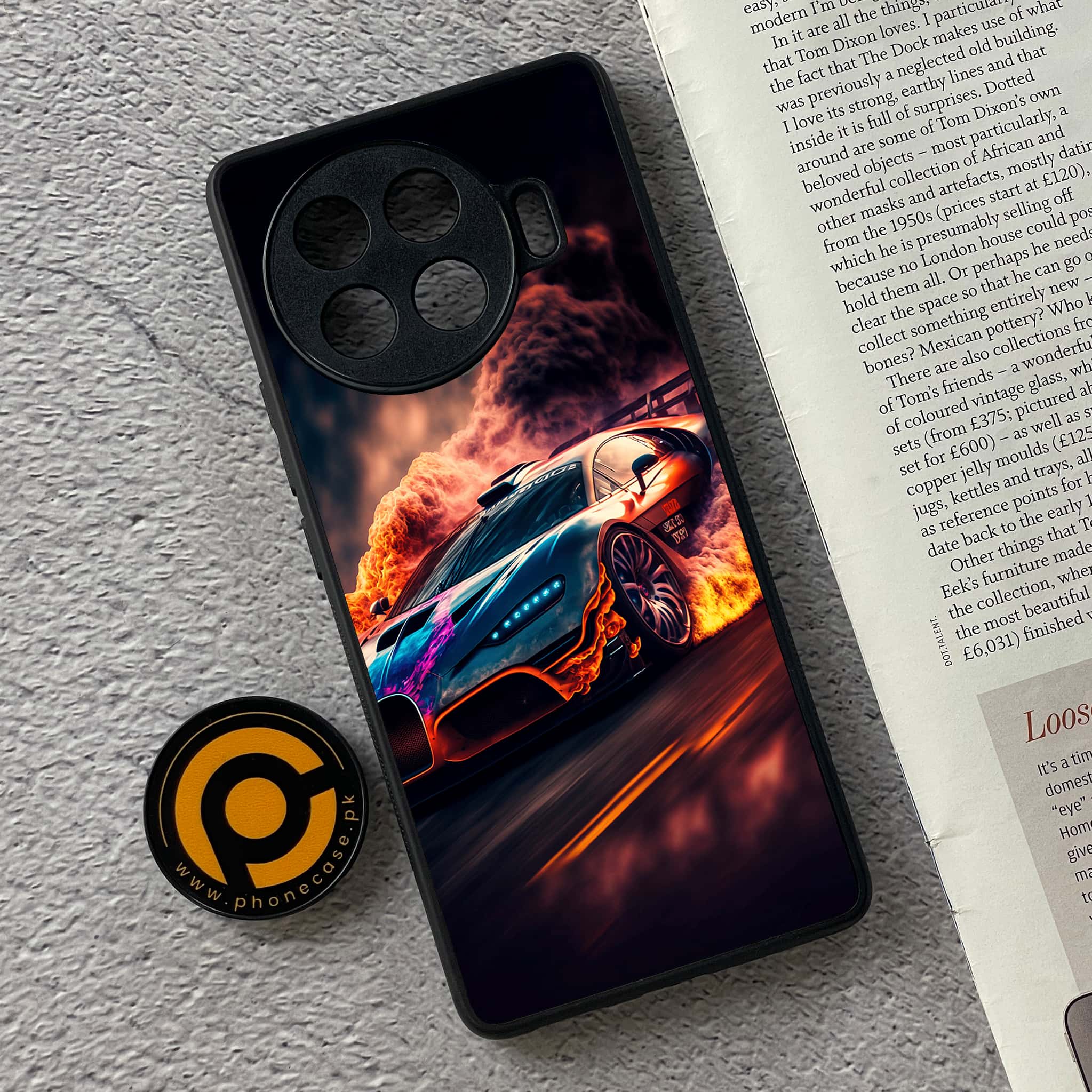 Tecno Spark 20 pro plus - Racing Series - Premium Printed Glass soft Bumper shock Proof Case