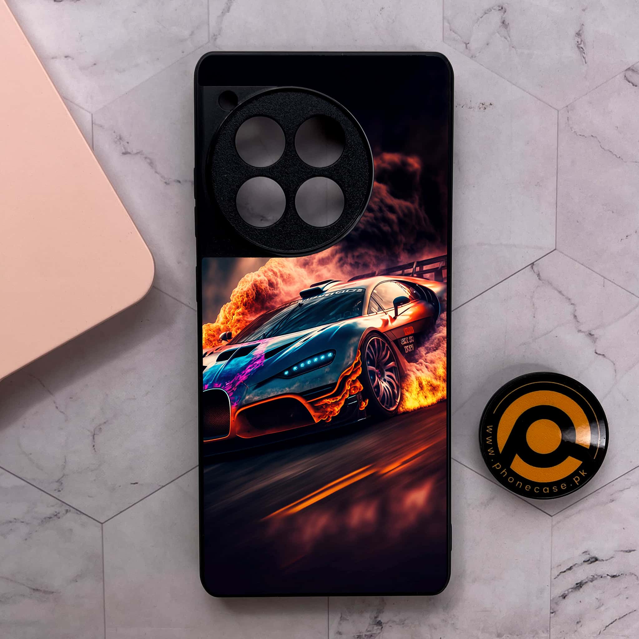 OnePlus 12R - Racing Series - Premium Metal Printed soft Bumper shock Proof Case