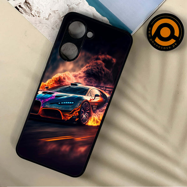 Vivo Y18/Y03 - Racing Design 4 - Premium Printed Metal soft Bumper shock Proof Case CS-10360, CS-21099