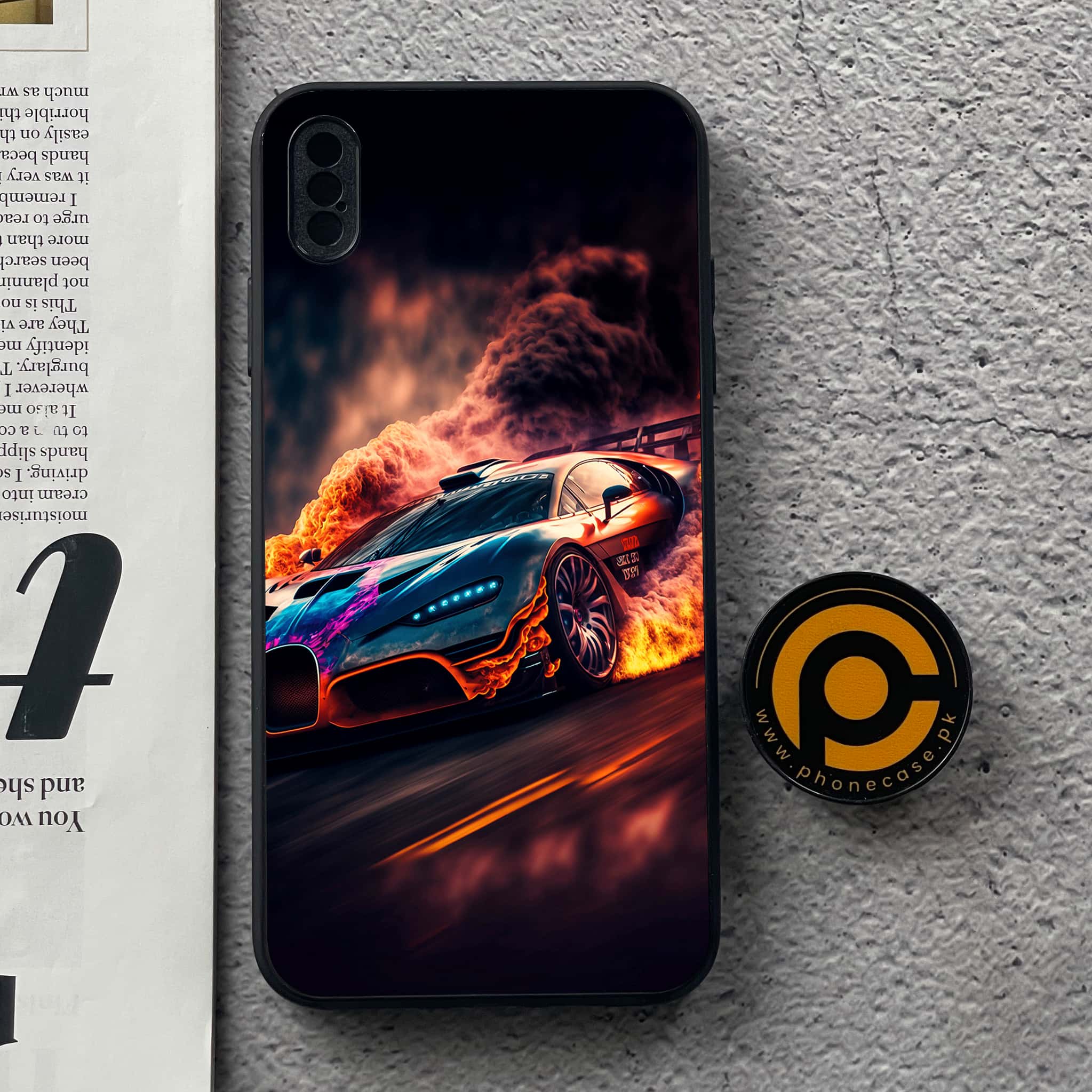 iPhone XS Max - Racing Series - Premium Metal Printed soft Bumper shock Proof Case