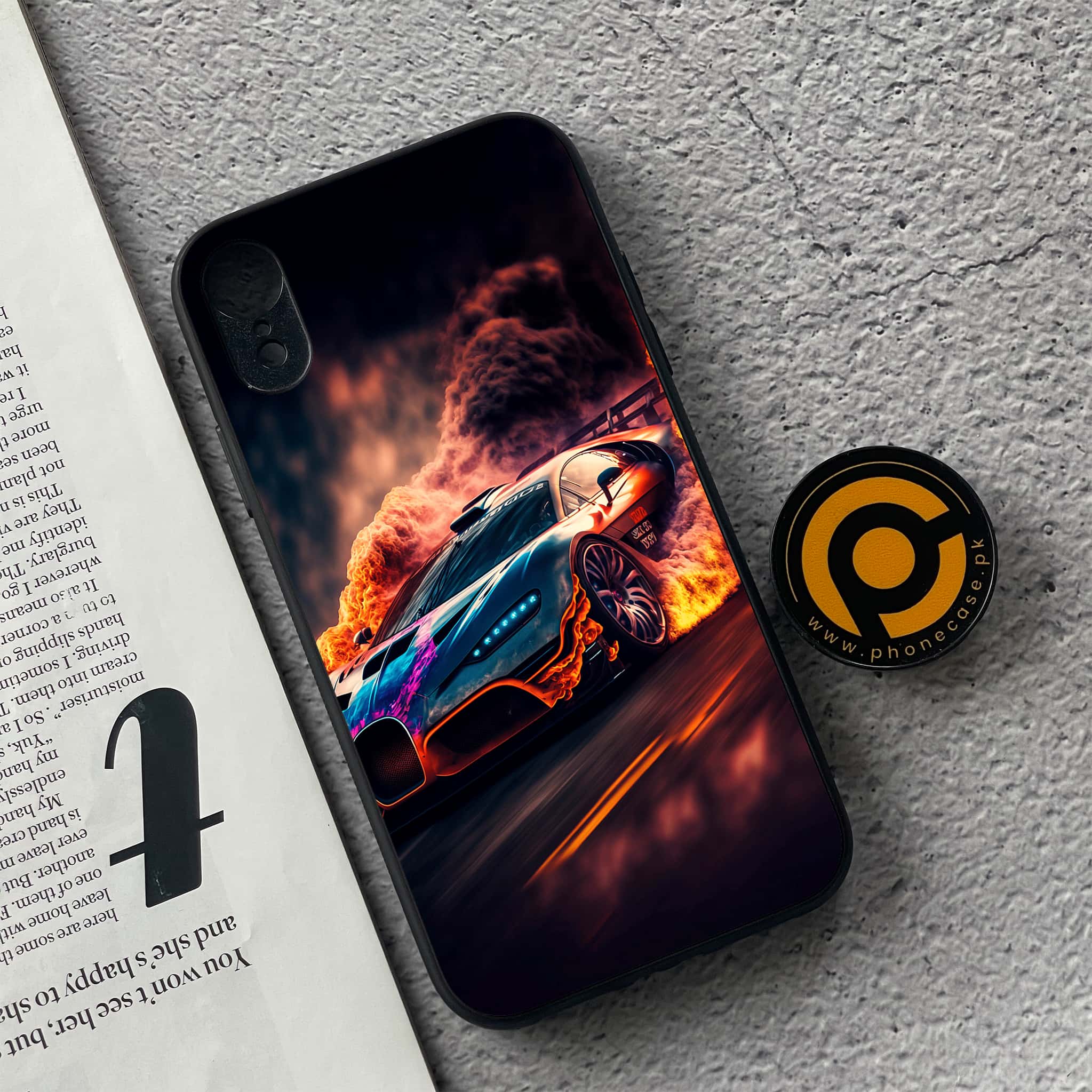 iPhone XR - Racing Series - Premium Metal Printed soft Bumper shock Proof Case