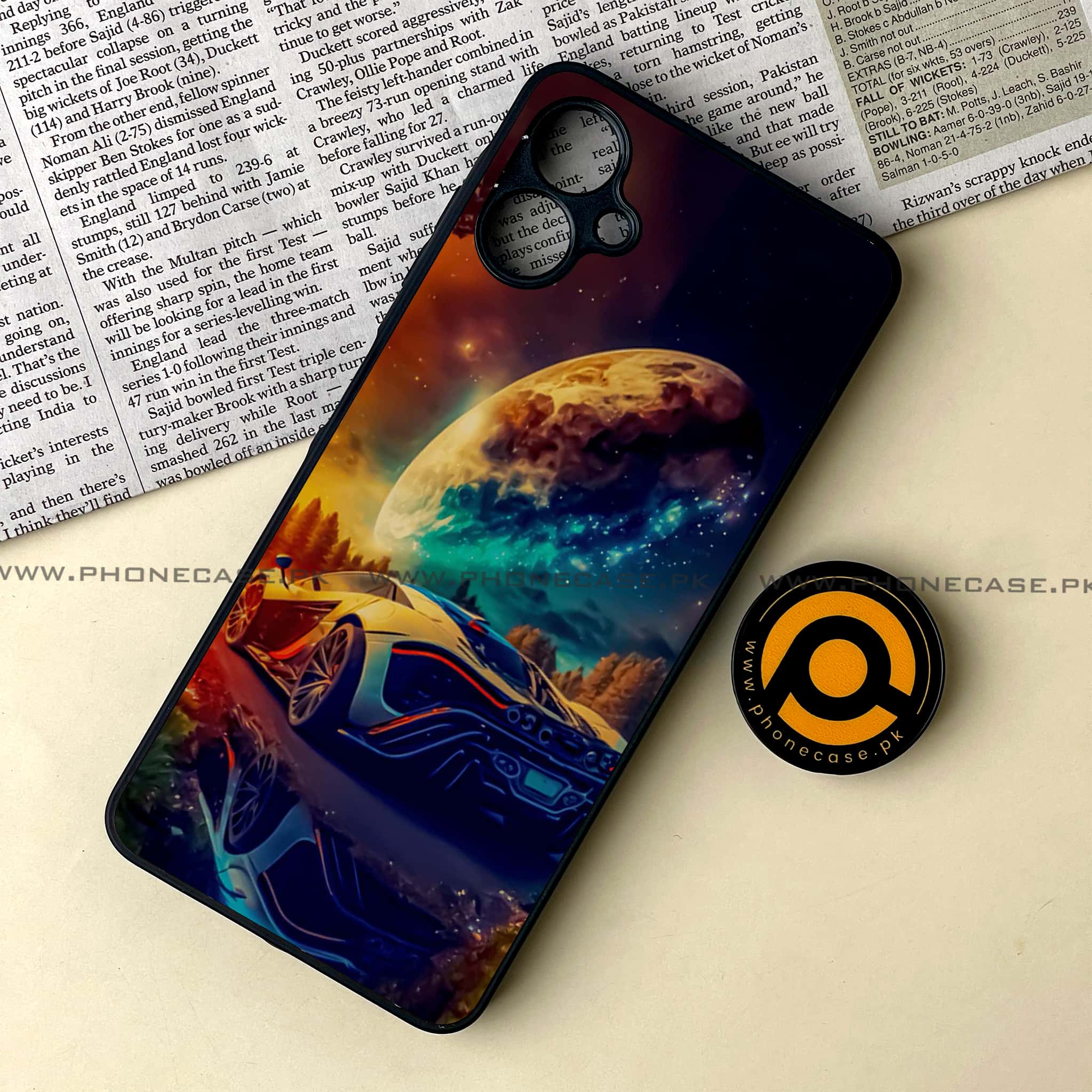 Samsung Galaxy A06  -  Racing Series - Premium Metal Printed soft Bumper shock Proof Case