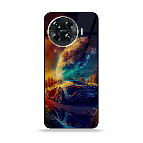 Tecno Spark 20 pro plus - Racing Series  Design 5 - Premium Printed Glass soft Bumper shock Proof Case CS-21490