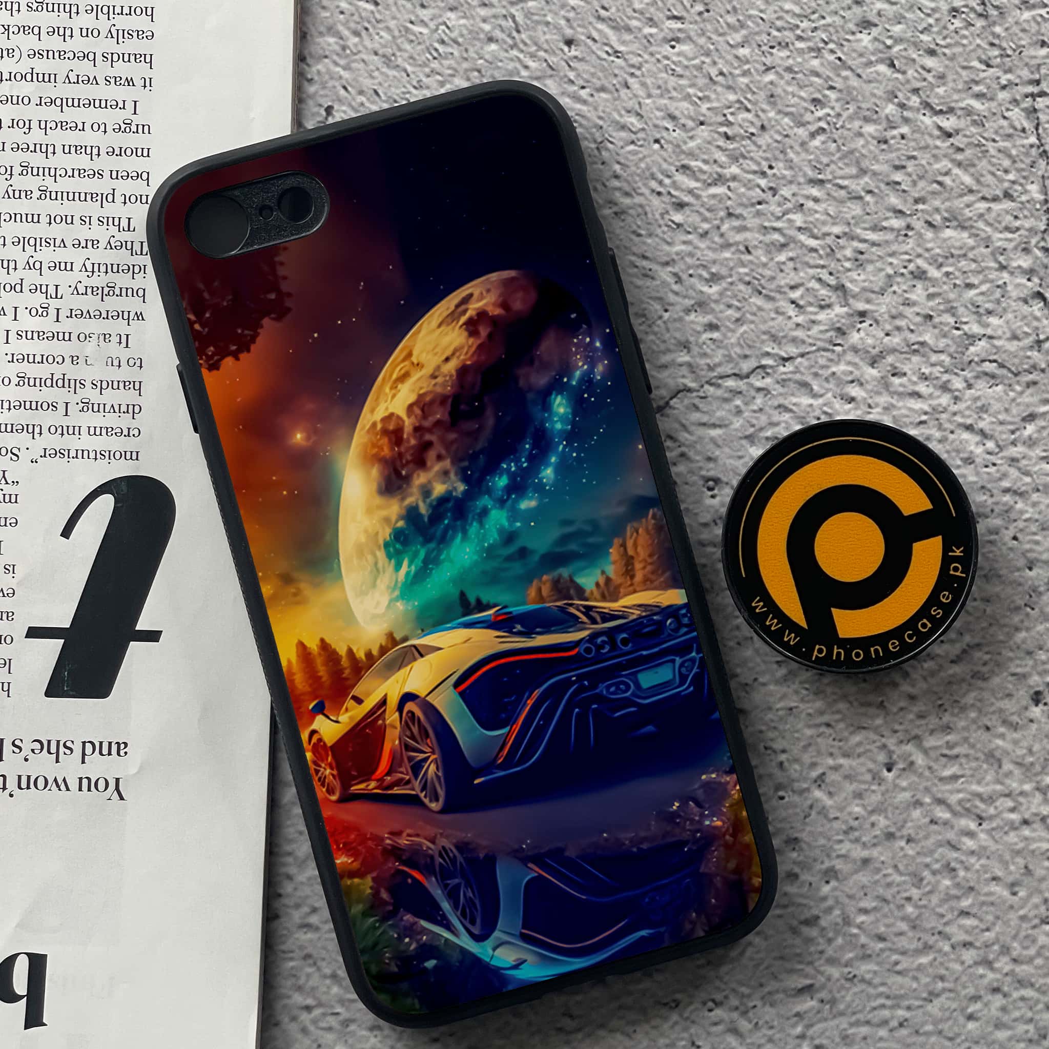 iPhone 7 / 8 - Racing Series - Premium Printed Glass soft Bumper shock Proof Case
