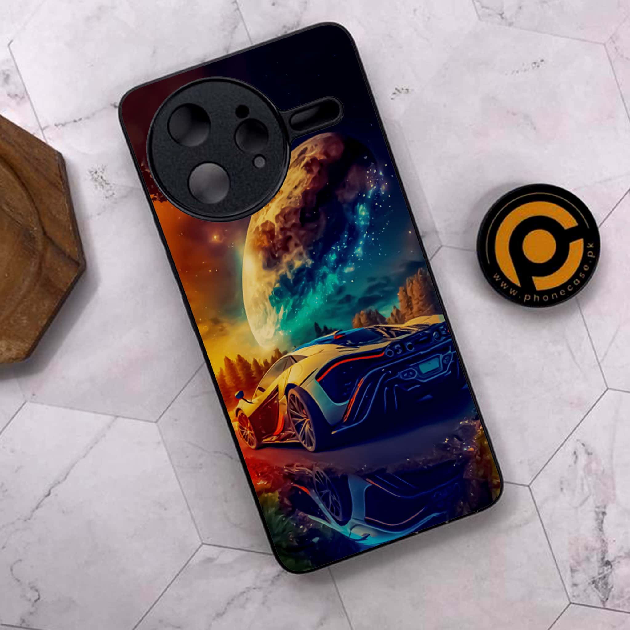 Xiaomi Poco F7 Pro 5G - Racing Series - Premium Metal Printed soft Bumper shock Proof Case