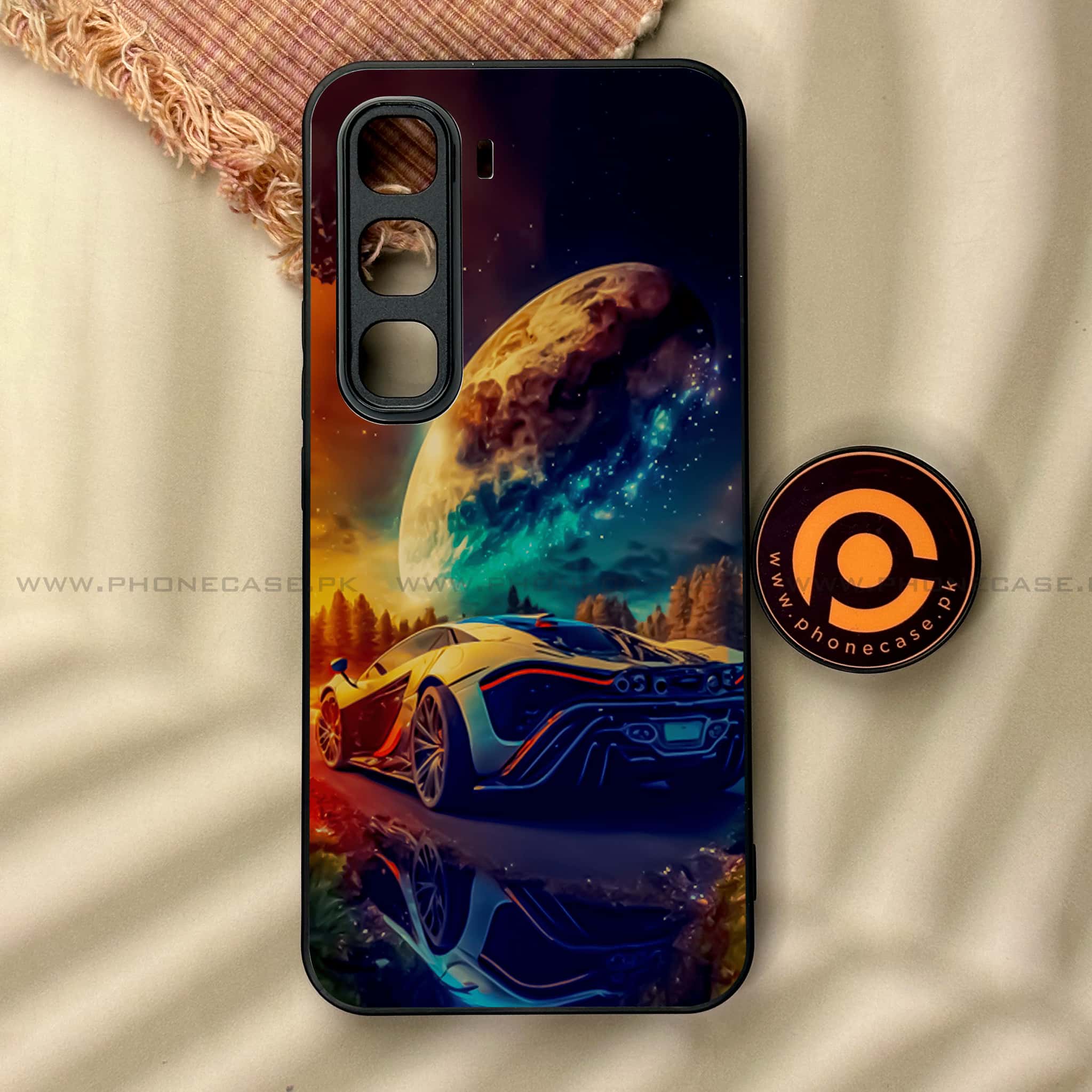 Infinix Hot 60 Pro - Racing Series - Premium Metal Printed soft Bumper shock Proof Case