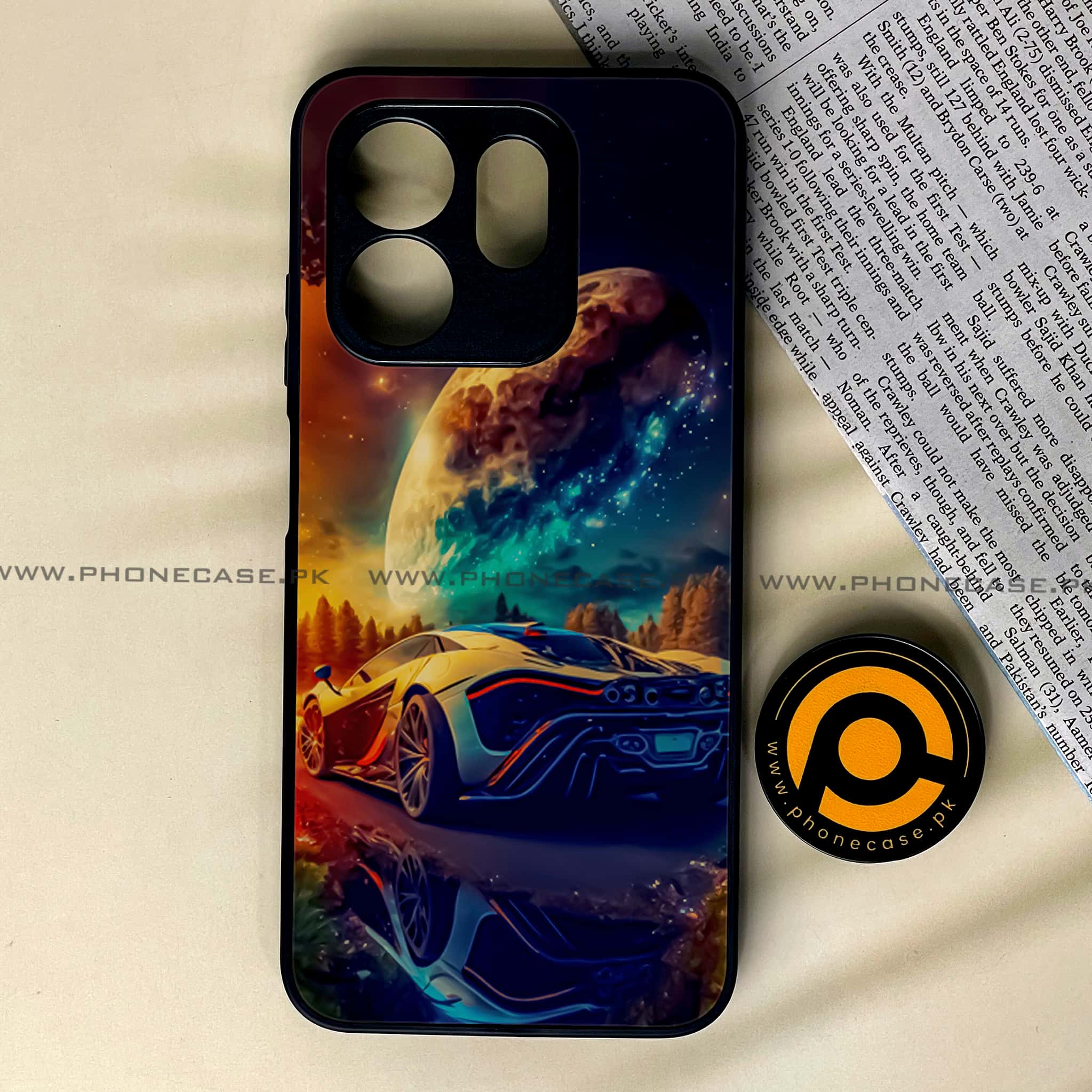 Infinix Smart 9 HD - Racing Series - Premium Metal Printed soft Bumper shock Proof Case