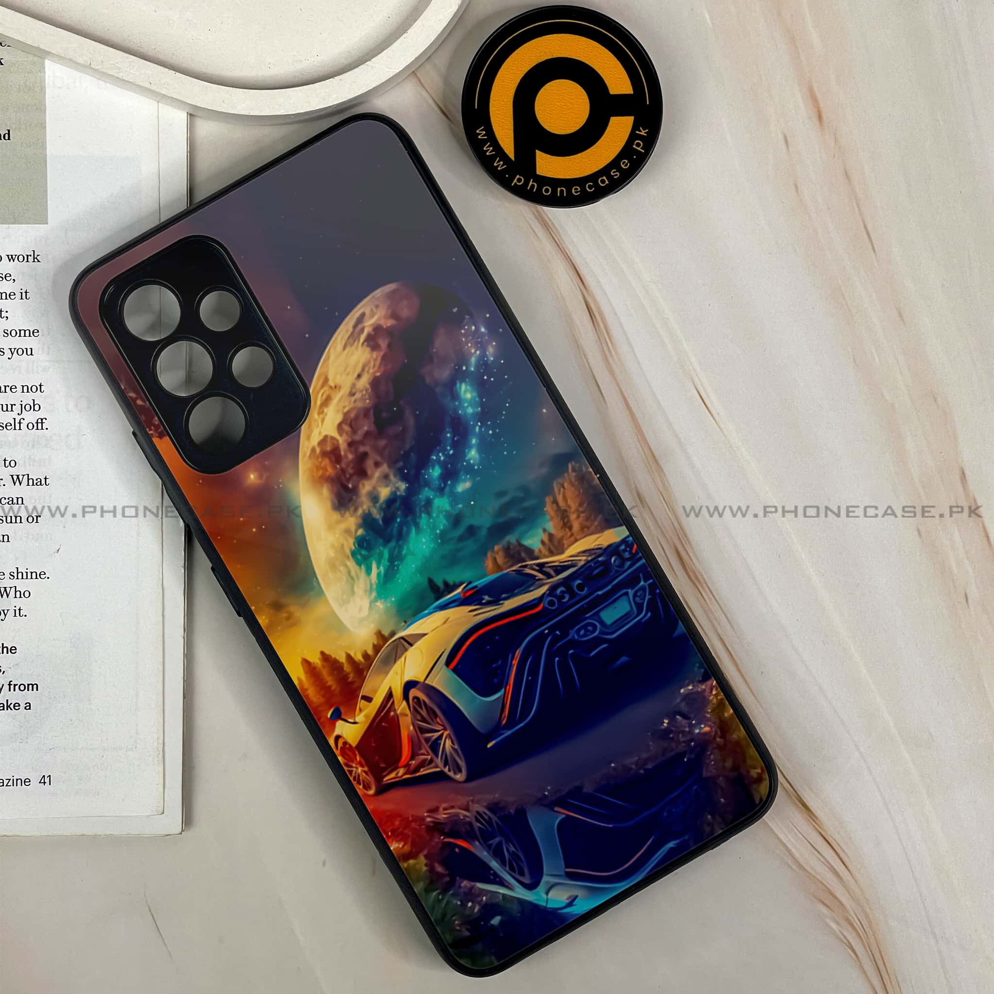 Samsung Galaxy A13 - Racing Series - Premium Printed Glass soft Bumper shock Proof Case