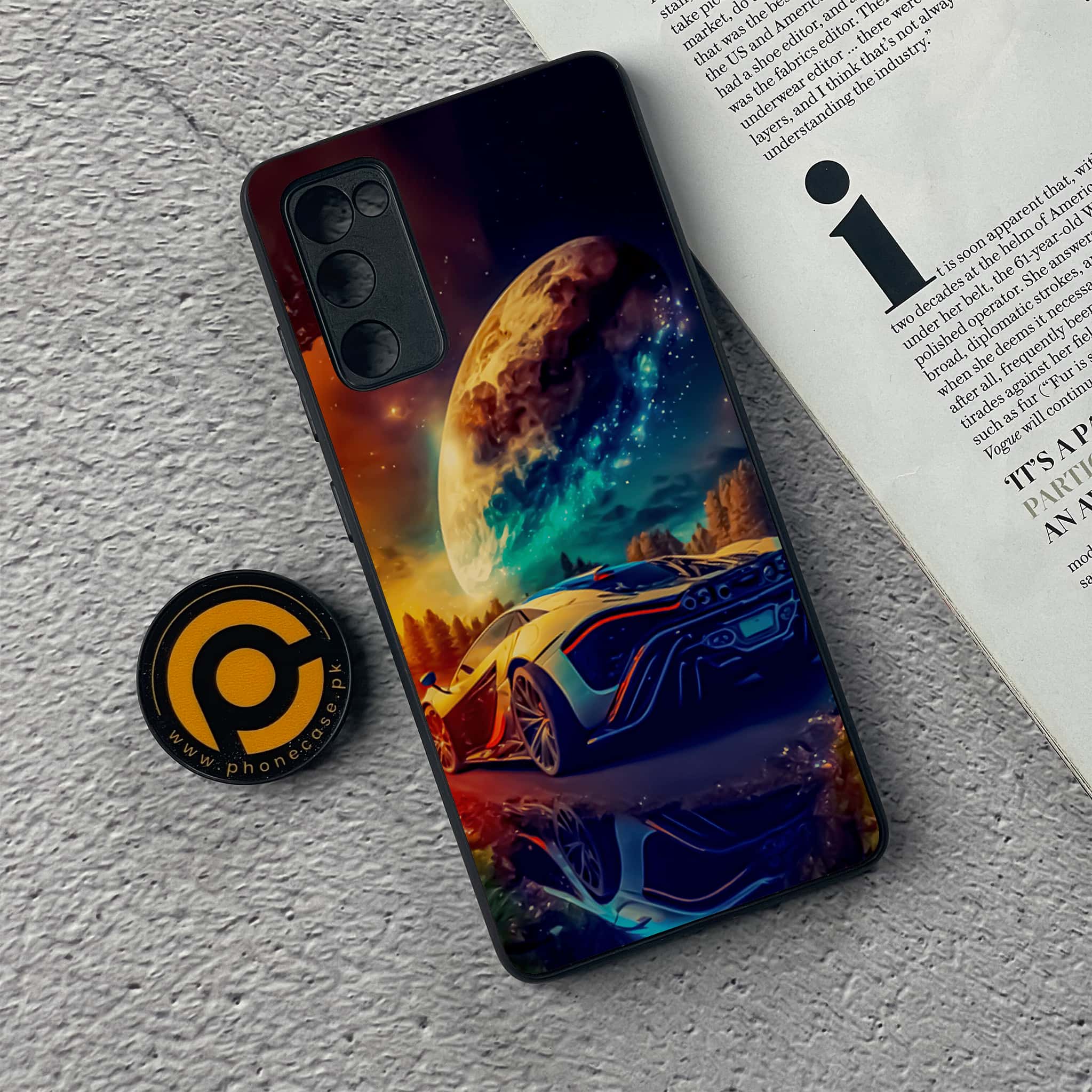 Samsung Galaxy S20 FE Racing Series Premium Printed Glass soft Bumper shock Proof Case