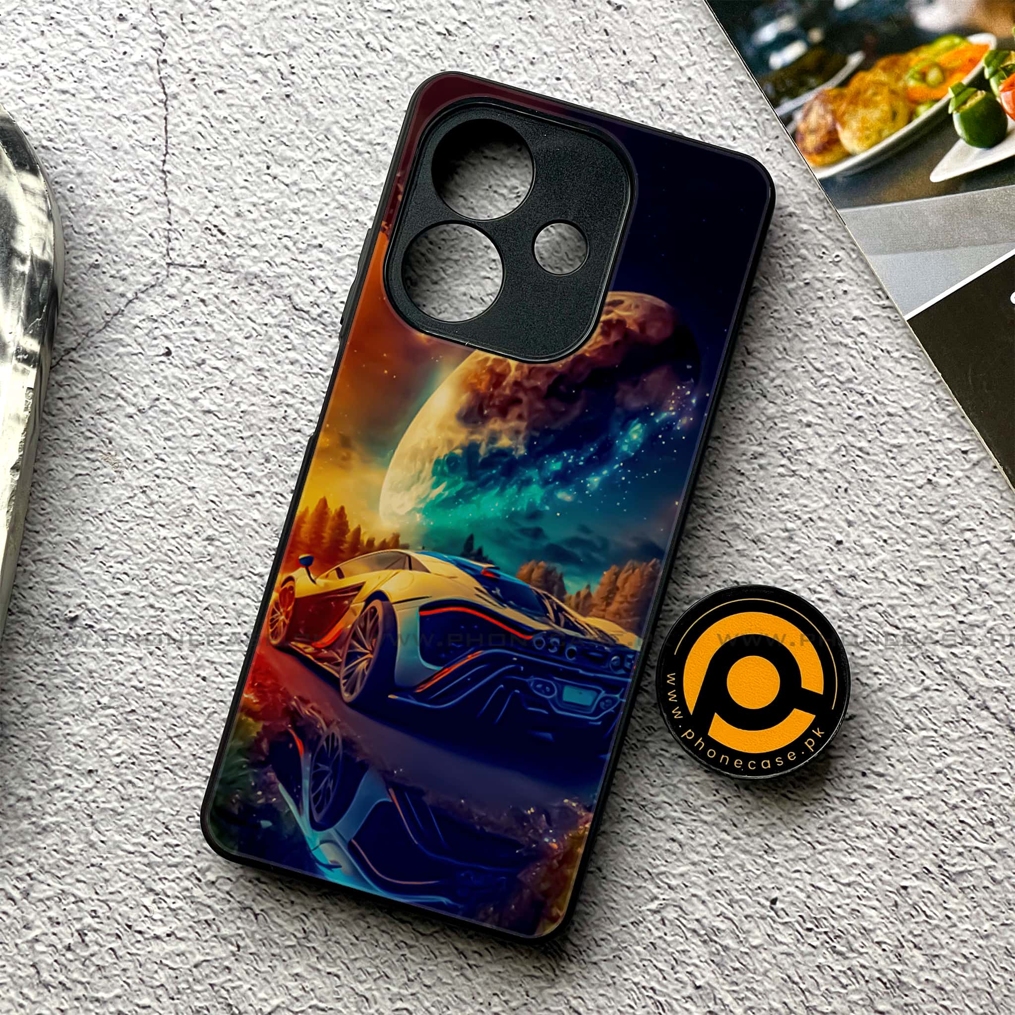 Oppo A5i - Racing Series - Premium Metal Printed soft Bumper shock Proof Case