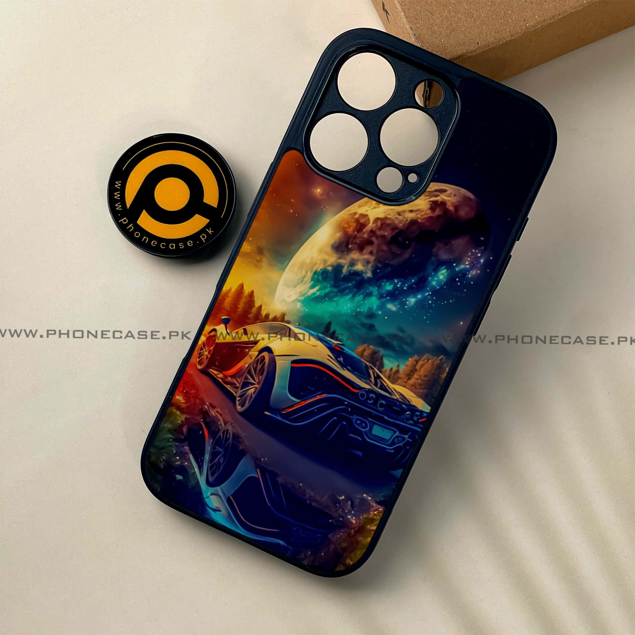 iPhone 16 Pro - Racing Series - Premium Printed Glass soft Bumper shock Proof Case