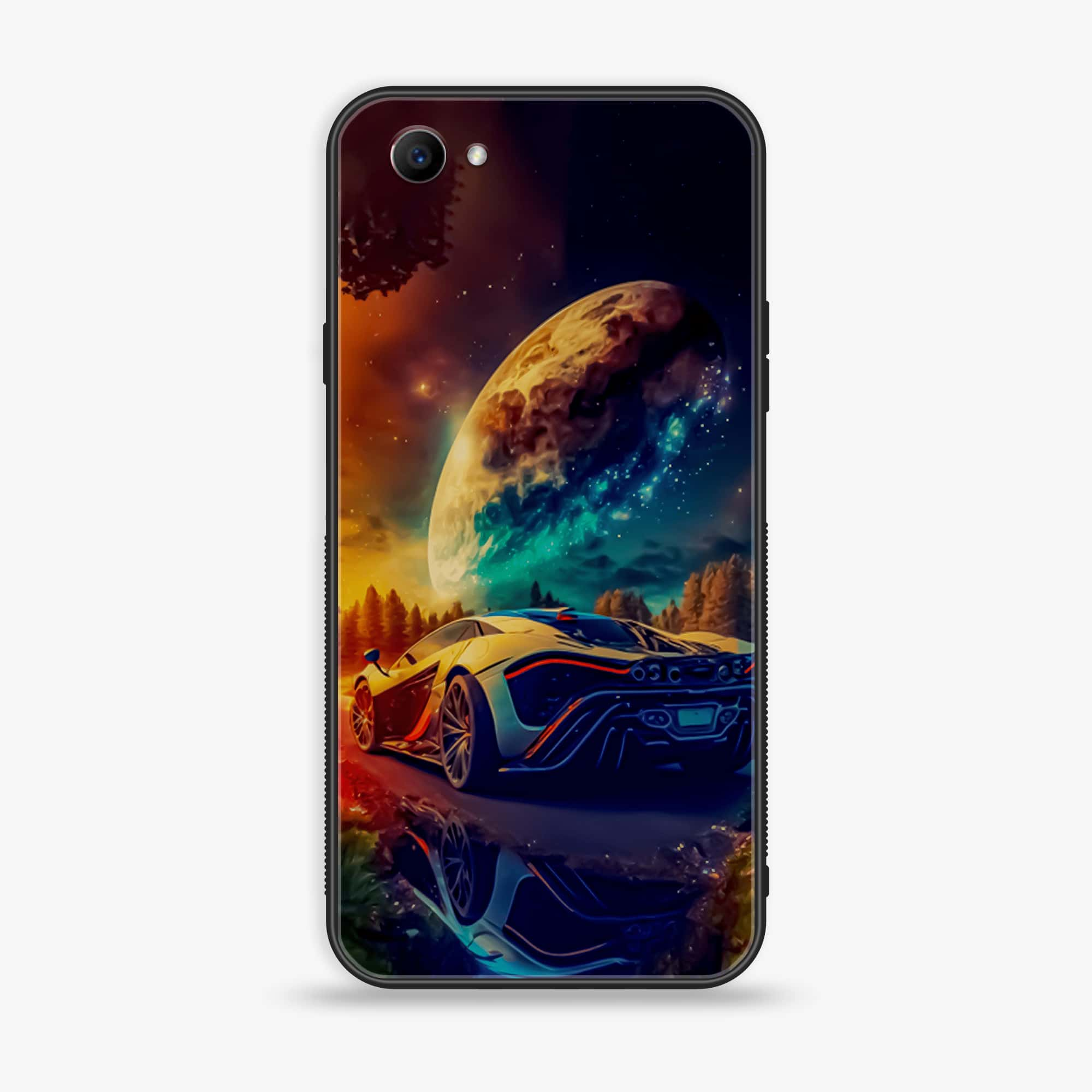 Oppo F7 Youth - Racing Series - Premium Printed Glass soft Bumper shock Proof Case