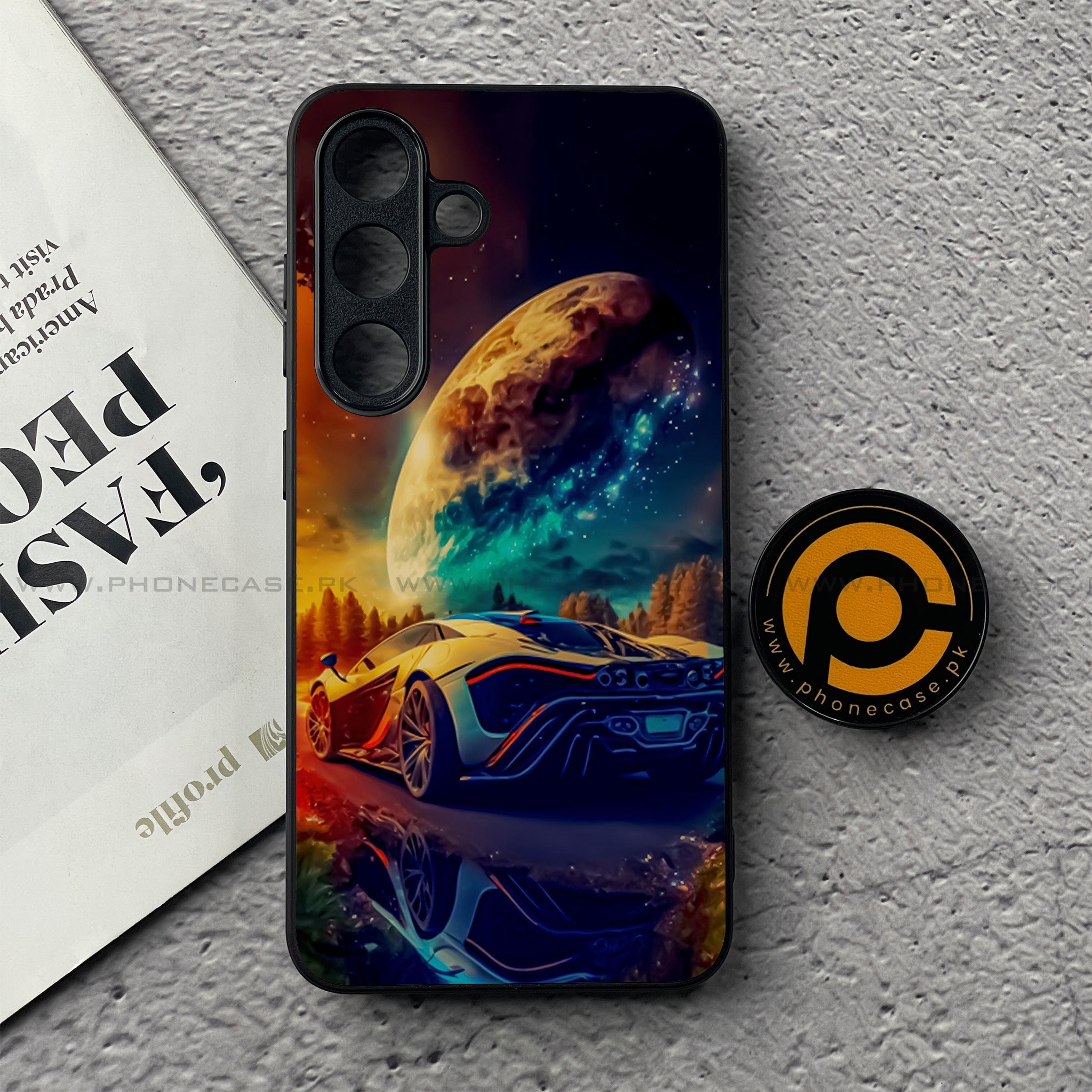 Samsung Galaxy S25 FE - Racing Series - Premium Metal Printed soft Bumper shock Proof Case