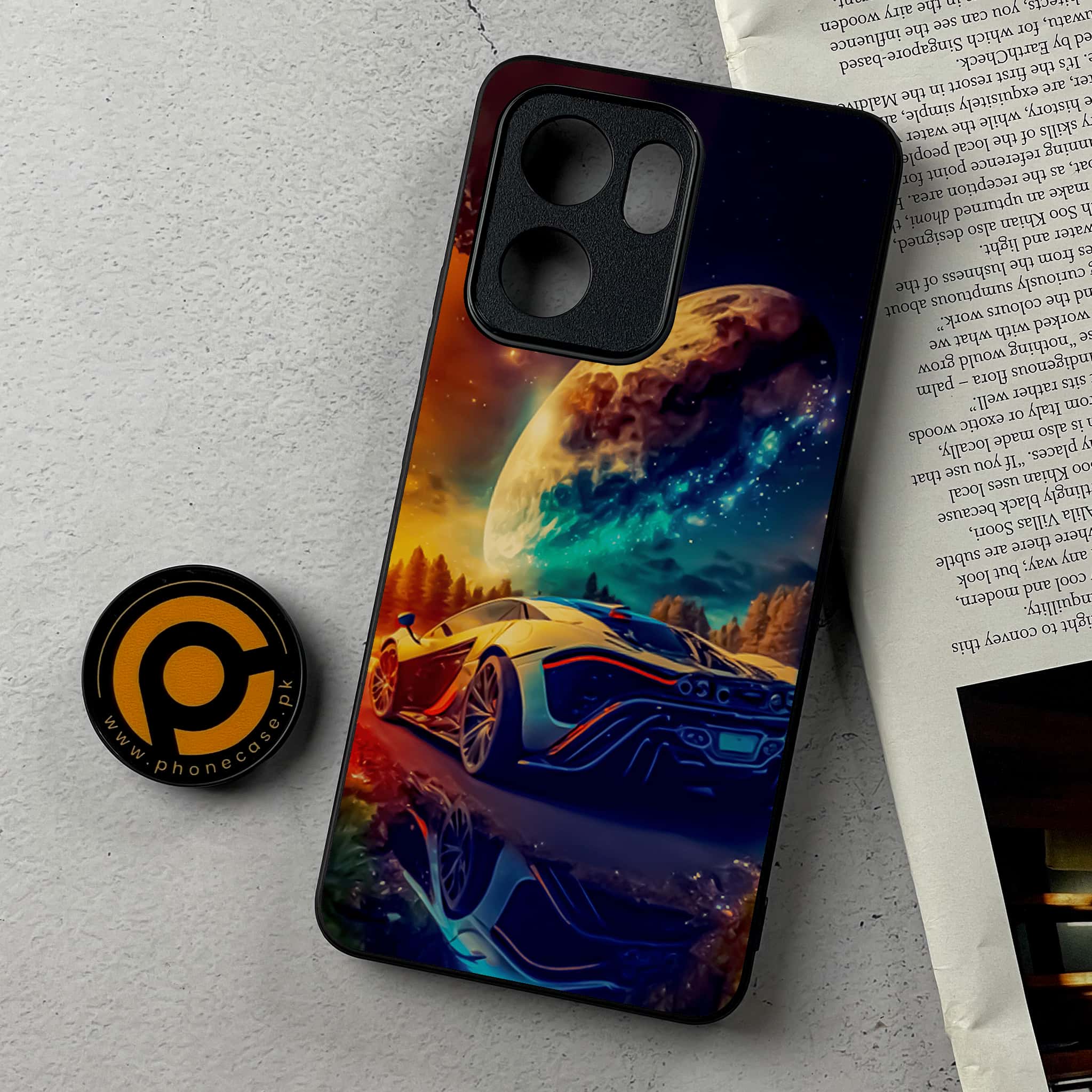 Oppo Reno 14F - Racing Series - Premium Metal Printed Soft Bumper Shockproof Case