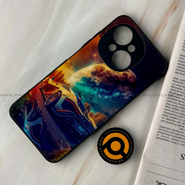 Tecno Spark Go 1 - Racing Design 5- Premium Printed Glass soft Bumper shock Proof Case CS-50773