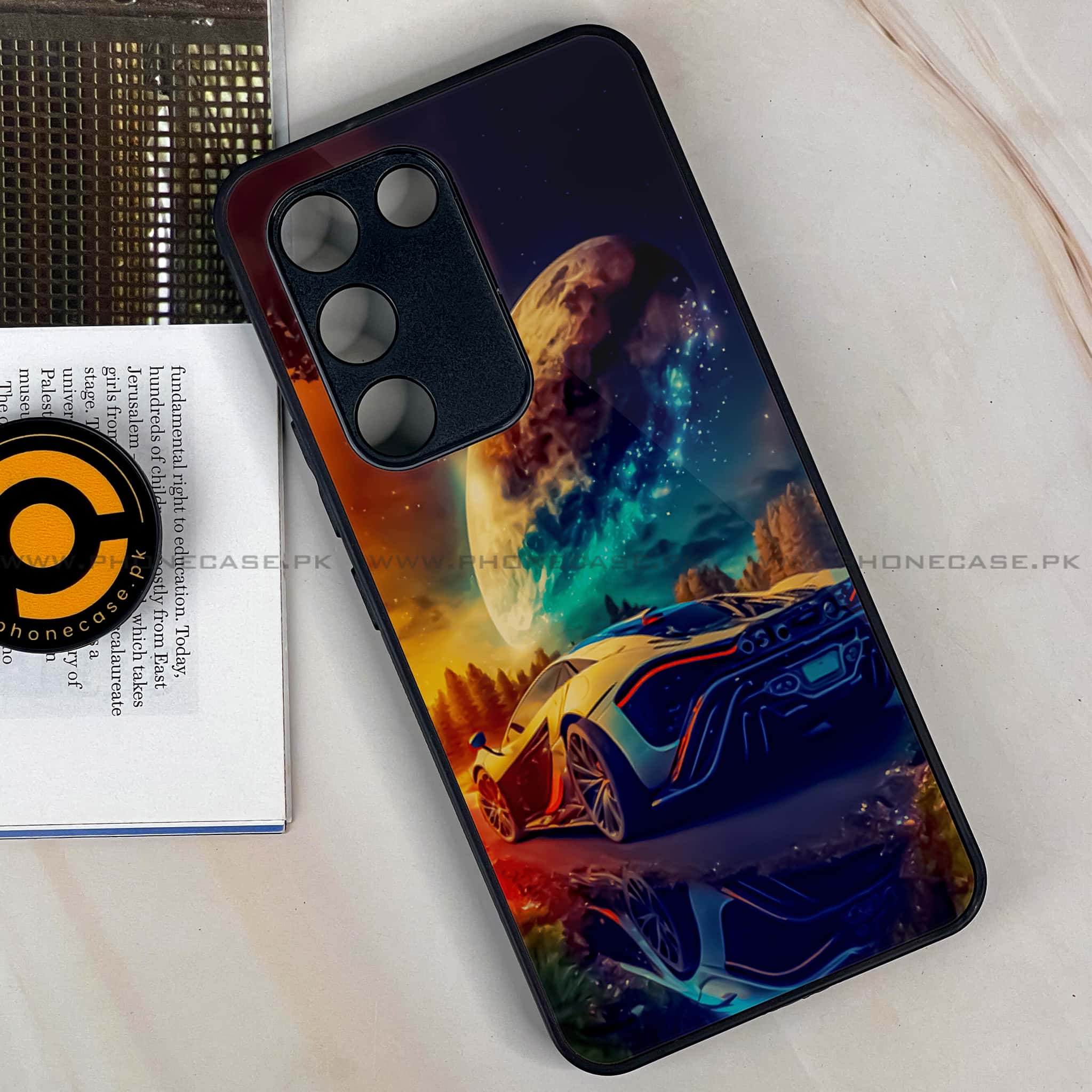 Vivo Y200e - Racing Series - Premium Metal Printed soft Bumper shock Proof Case