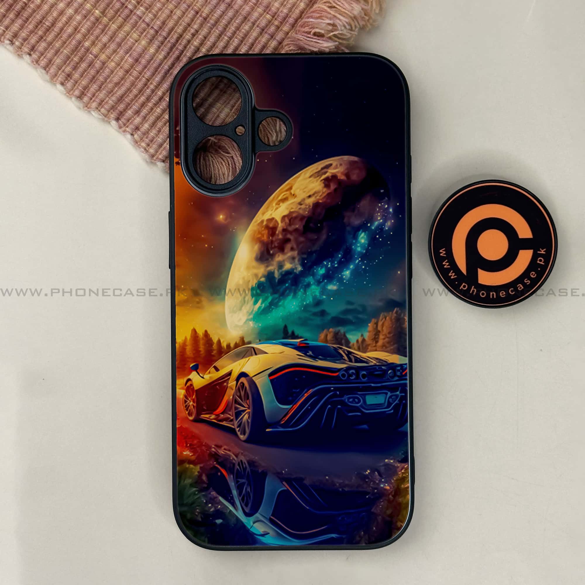 iPhone 17 - Racing Series - Premium Printed Glass soft Bumper shock Proof Case
