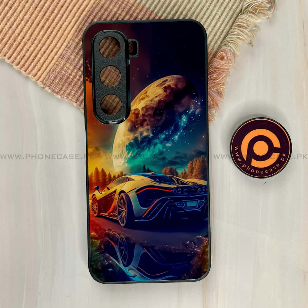 Infinix Hot 60i - Racing Series - Premium Metal Printed soft Bumper shock Proof Case