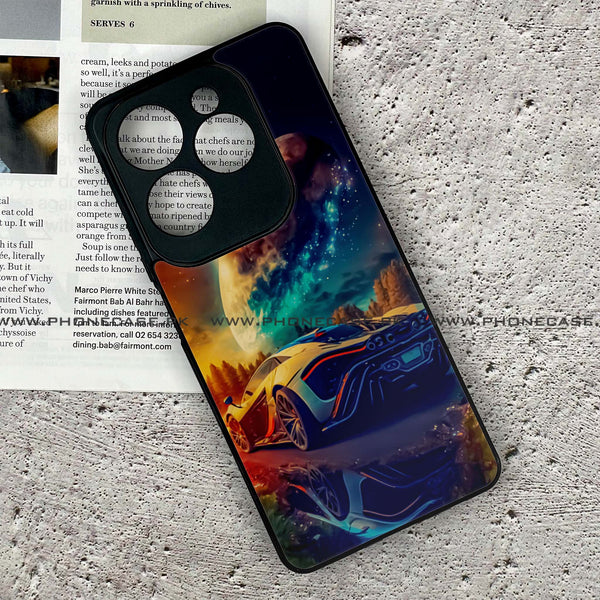 Infinix Hot 40 Pro - Racing Design 5 - Premium Metal Printed soft Bumper shock Proof Case  CS-33763
