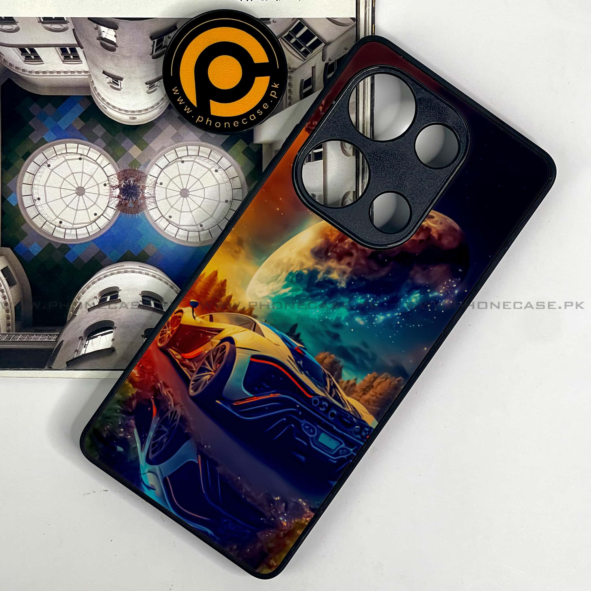 Redmi Note 13 Pro 4G - Racing Series - Premium Metal Printed soft Bumper shock Proof Case