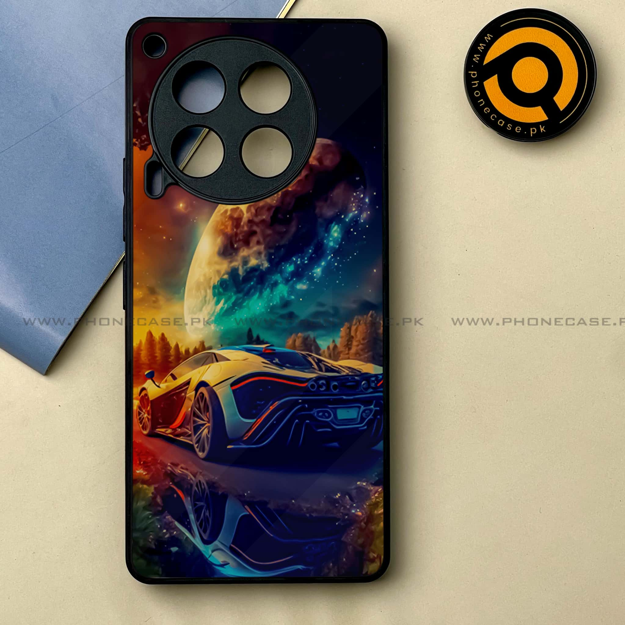 Tecno Camon 30 - Racing Series -  Premium Printed Metal soft Bumper shock Proof Case