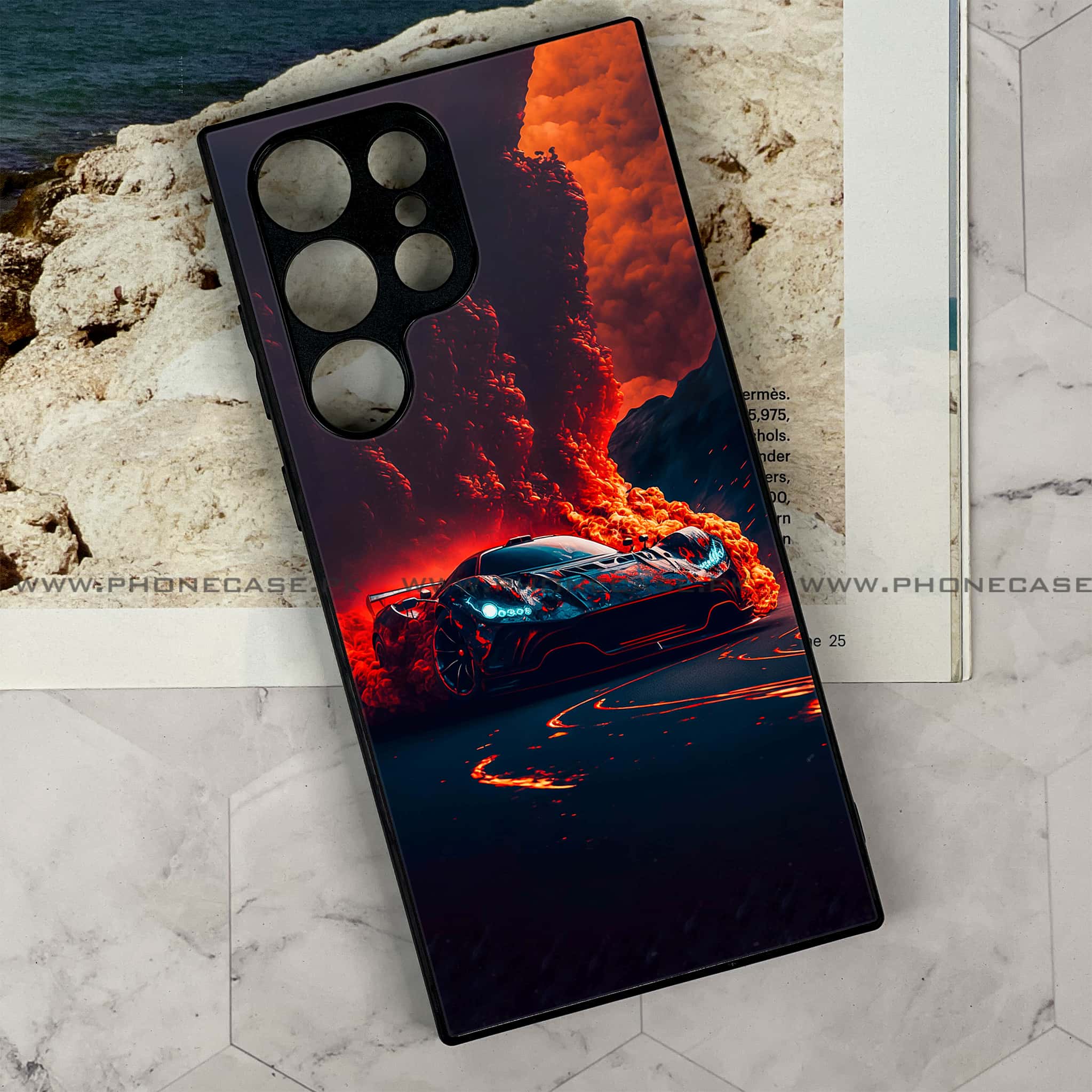 Samsung Galaxy S24 Ultra - Racing Series - Premium Metal Printed soft Bumper shock Proof Case