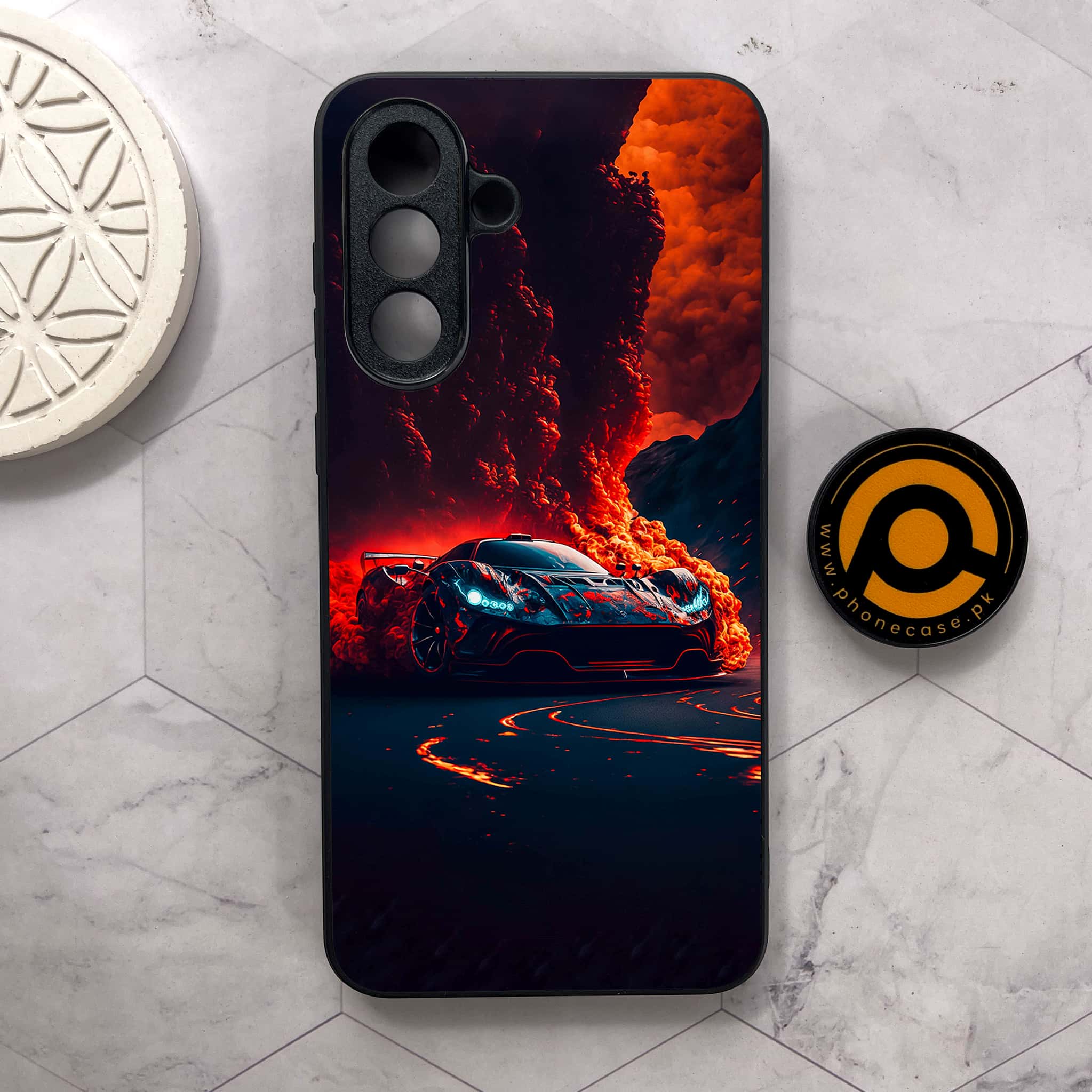 Samsung Galaxy A26 5G - Racing Series - Premium Metal Printed soft Bumper shock Proof Case