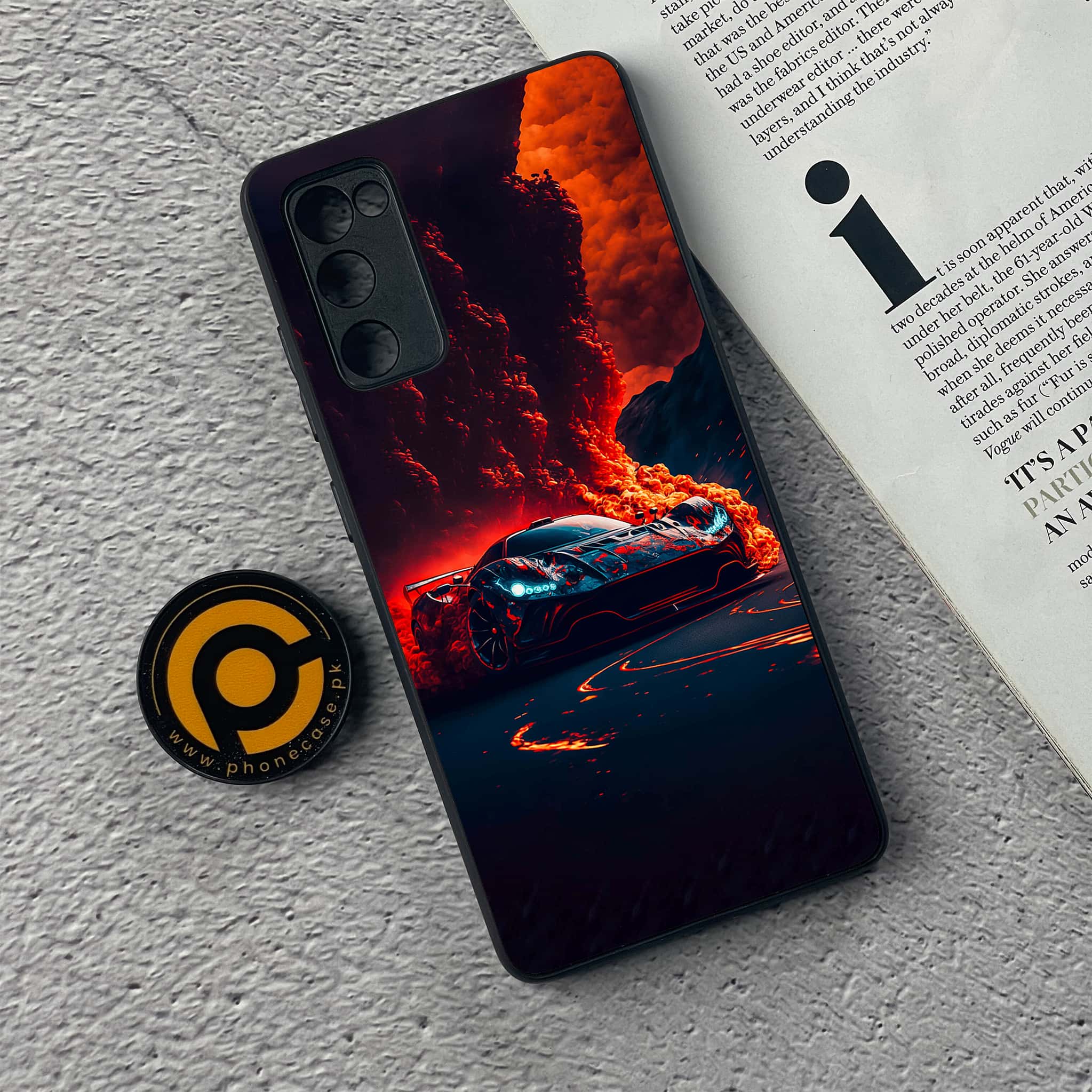 Samsung Galaxy S20 FE Racing Series Premium Printed Glass soft Bumper shock Proof Case
